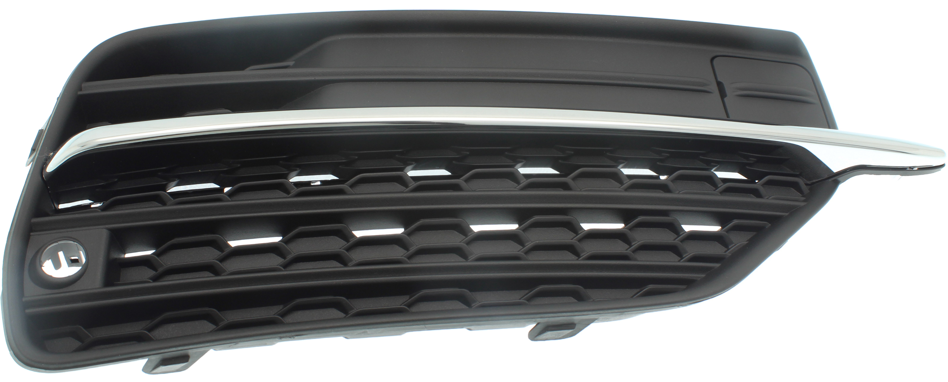 AM XC90-16-21 FRONT BUMPER GRILLE RH Outer Txtd Blk T5 T6 Inscription T6 First Edition Models w Chr Trim and Parking Aid Sensor Holes SKU RV01550005 Partslink VO1039108 OEM 313830457