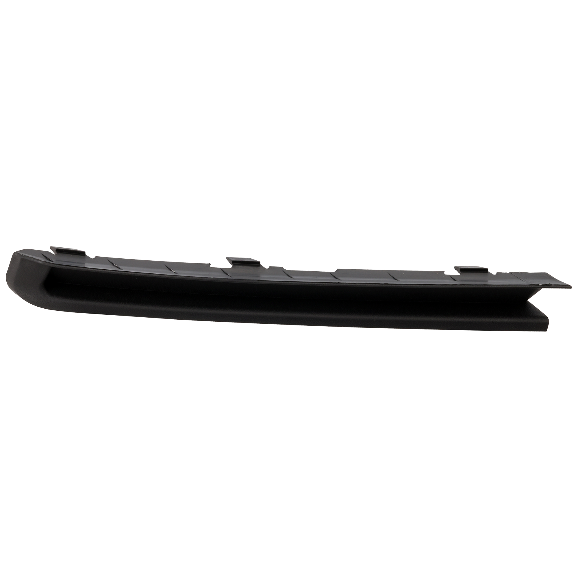 AM JETTA 15-18 FRONT BUMPER MOLDING RH End Plate Textured w o Fog Light Holes Exc. GLI Wolfsburg Edition Models SKU RV01610007 Partslink VW1039136 OEM 5C68072349B9
