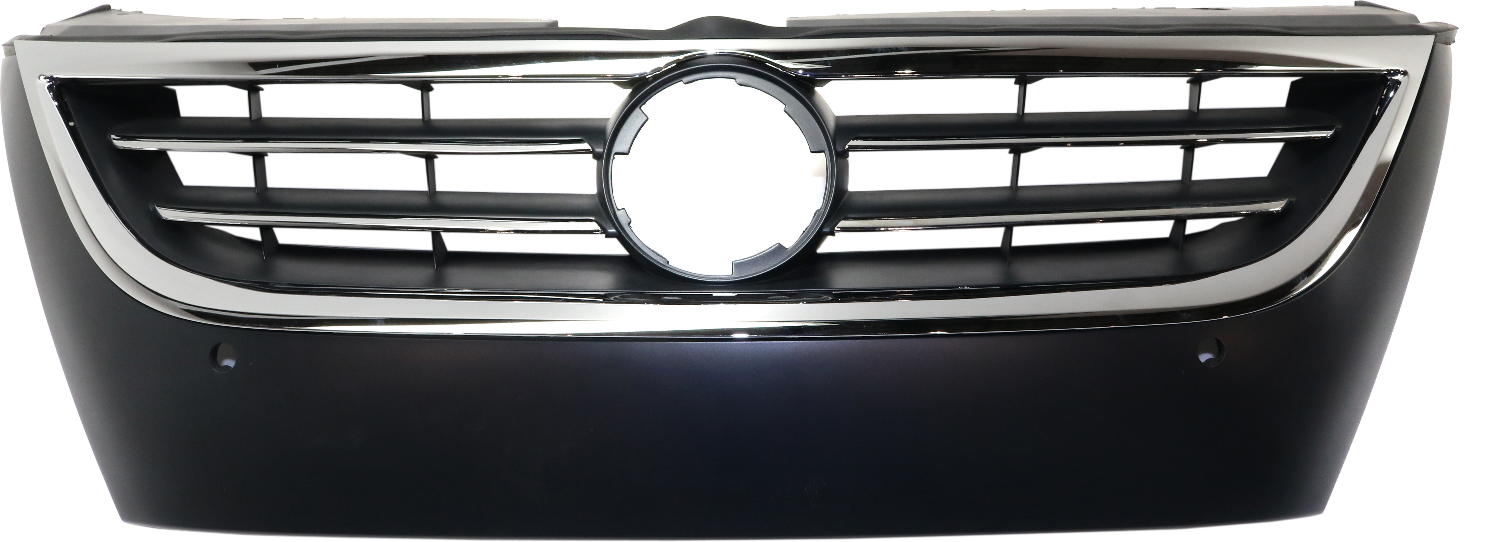 AM CC 09-12 PASSAT CC 09-10 GRILLE Primed Black Shell and Insert w Chrome Molding w Distance Sensor Hole CAPA SKU RV07010002Q Partslink VW1200145C OEM 3C8853651QGRU