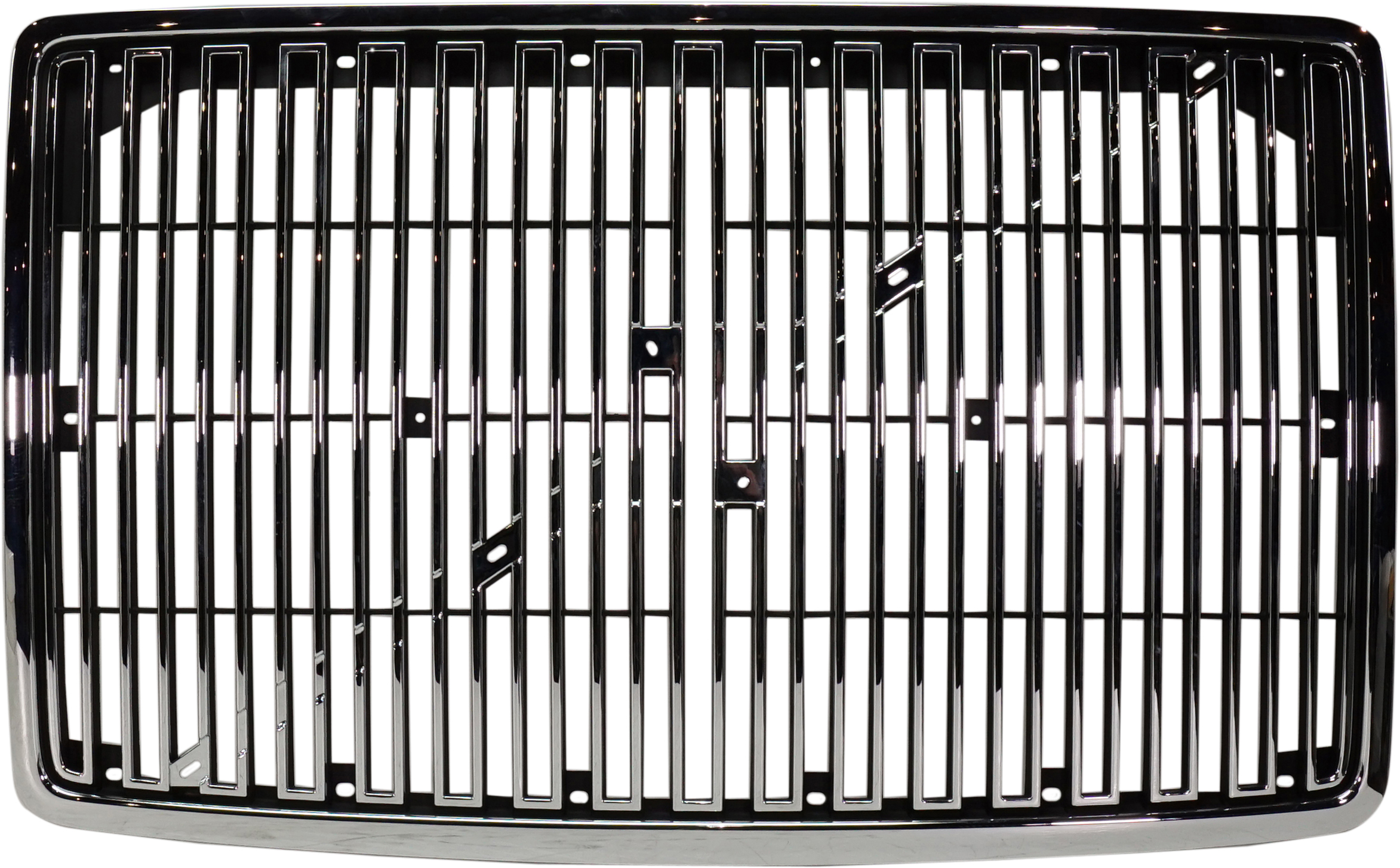 AM VOLVO HD VN VNL 98-03 GRILLE Chrome Horizontal Bar Insert w o Bug Screen SKU RV07010008 HD OEM 8084221