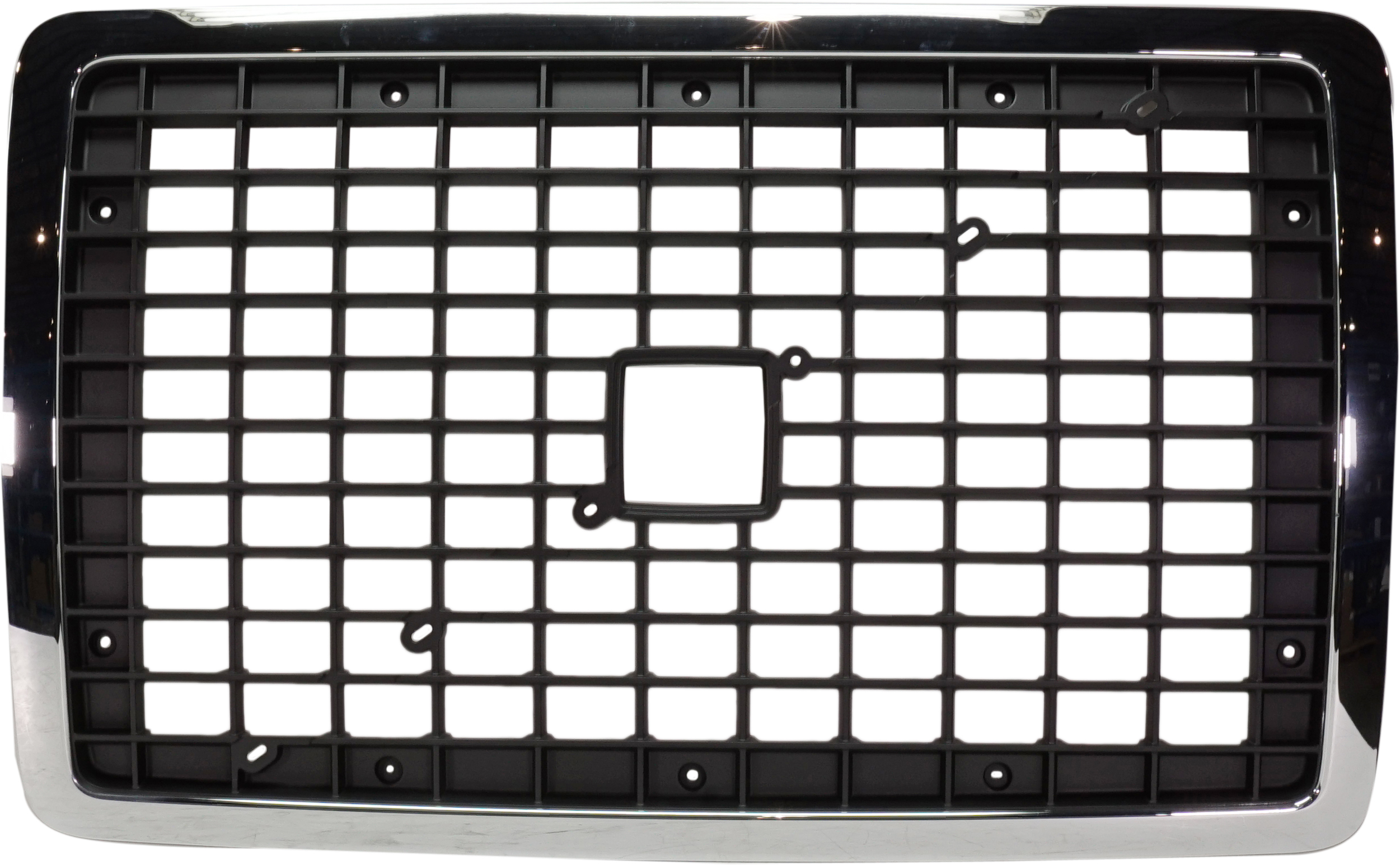 AM VOLVO HD VNL 06-16 GRILLE Chrome Black Cross Bar Insert w o Bug Screen SKU RV07010011 HD OEM 20505759