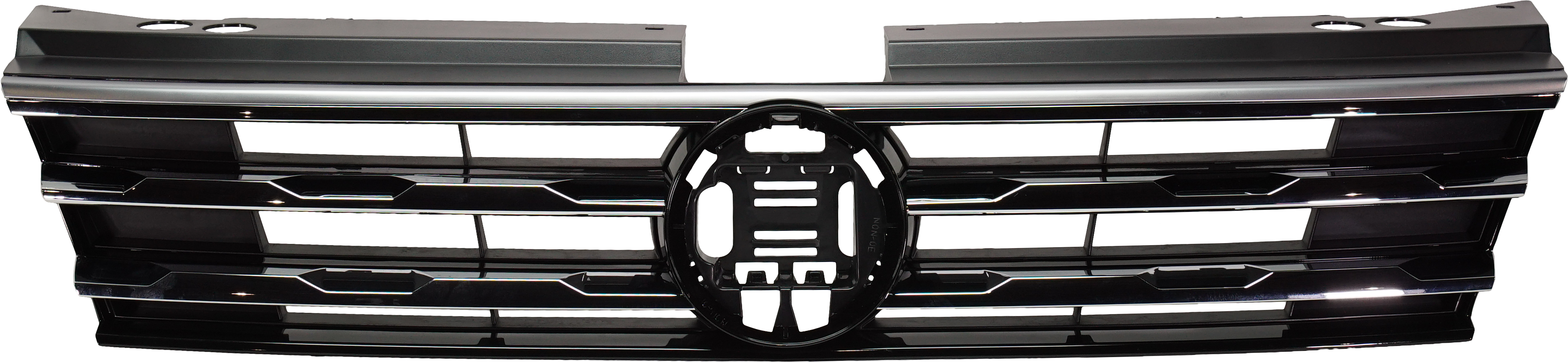 AM TIGUAN 18-21 GRILLE Painted Black w Chrome Frame Standard Style w Collision Warning SKU RV07010016 Partslink VW1200172 OEM 5NN853651DZLL