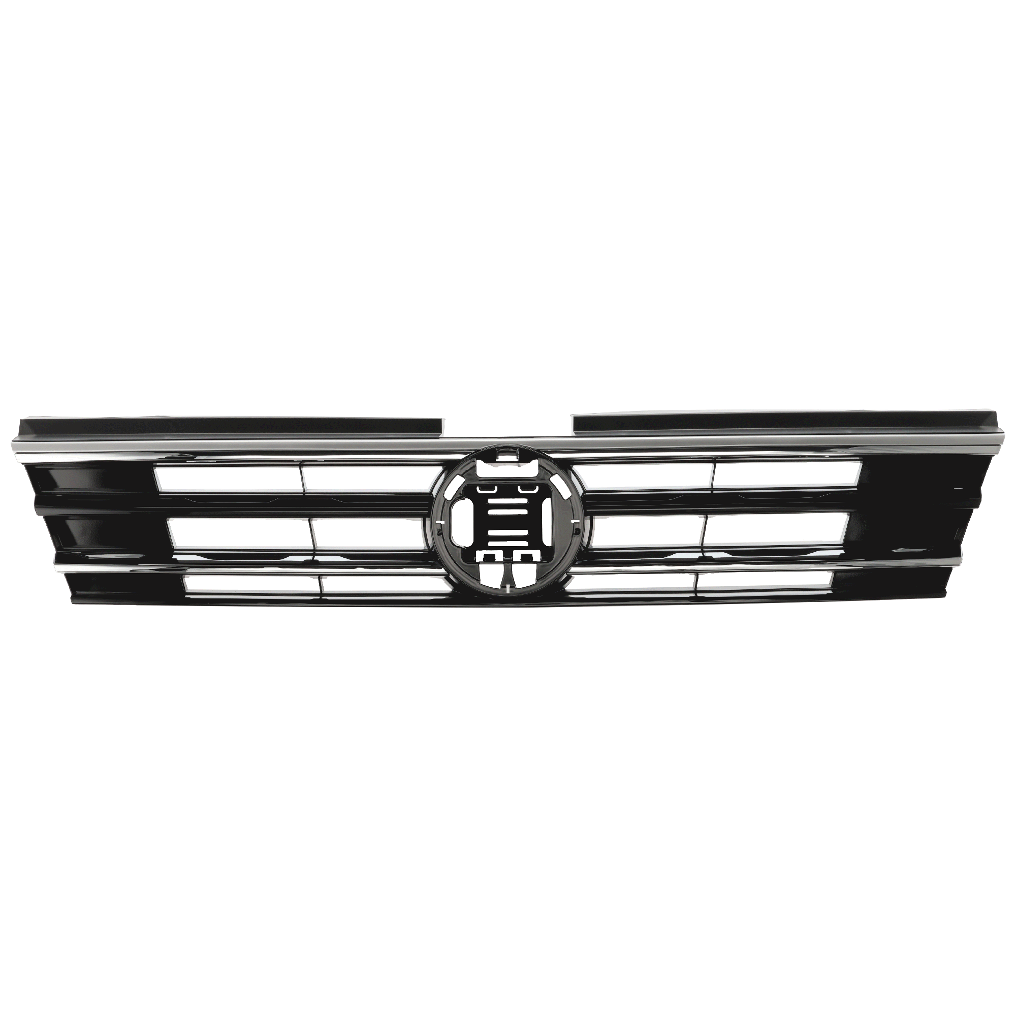 AM TIGUAN 18-21 GRILLE Textured Black Shell and Insert w Chrome and Gloss Black Molding w R Line Package and Collision Warning System SE SEL Model SKU RV07010024 Partslink VW1200181 OEM 5NA853651SZLL