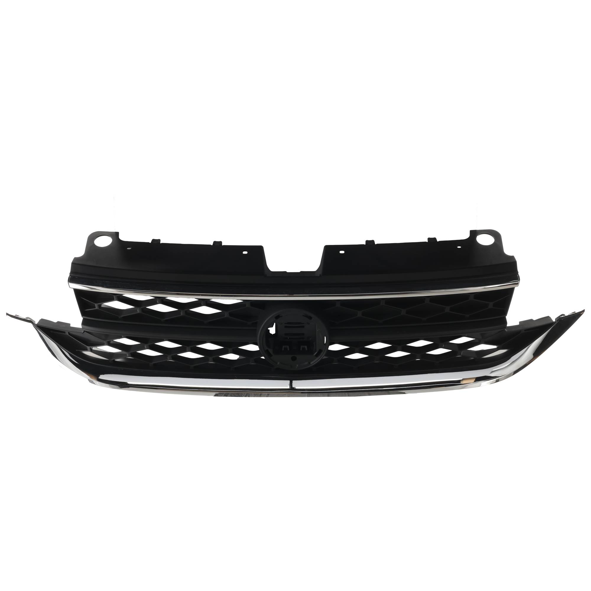 AM TAOS 22-24 GRILLE Textured Black Shell and Insert Comfortline SE S Trendline w Collision Mitigation Models SKU RV07010031 Partslink VW1200186 OEM 2GJ853651AJZLL