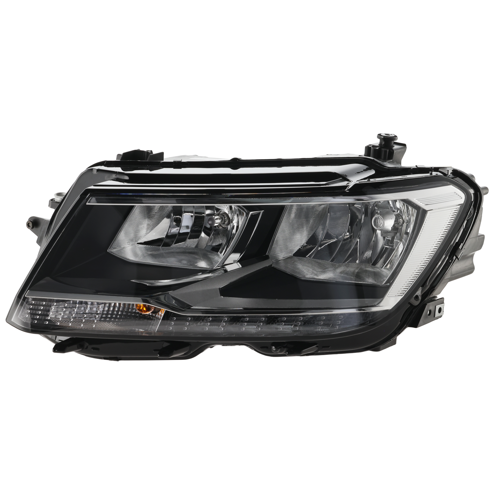 AM TIGUAN 18-21 HEAD LAMP LH Assembly Halogen w LED Daytime Running Light SKU RV10010010 Partslink VW2502169 OEM 5NL941005