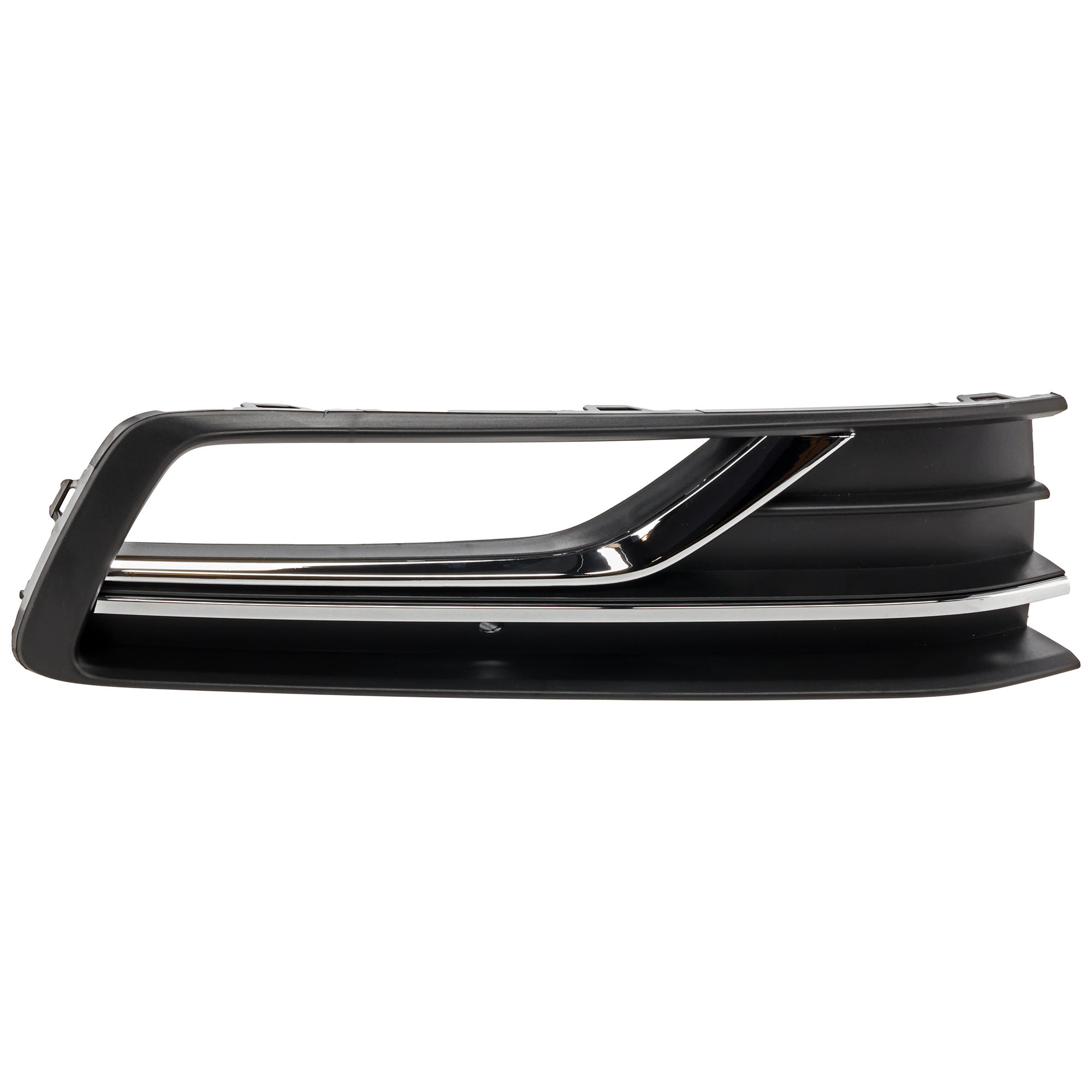 AM PASSAT 16-19 FRONT FOG LAMP MOLDING RH Textured Black Outer Grille w Block Heater 19 Wolfsburg Exc. GT R Line Models Canada USA Built Vehicle SKU RV10820003 Partslink VW1039146 OEM 561854662HRYP