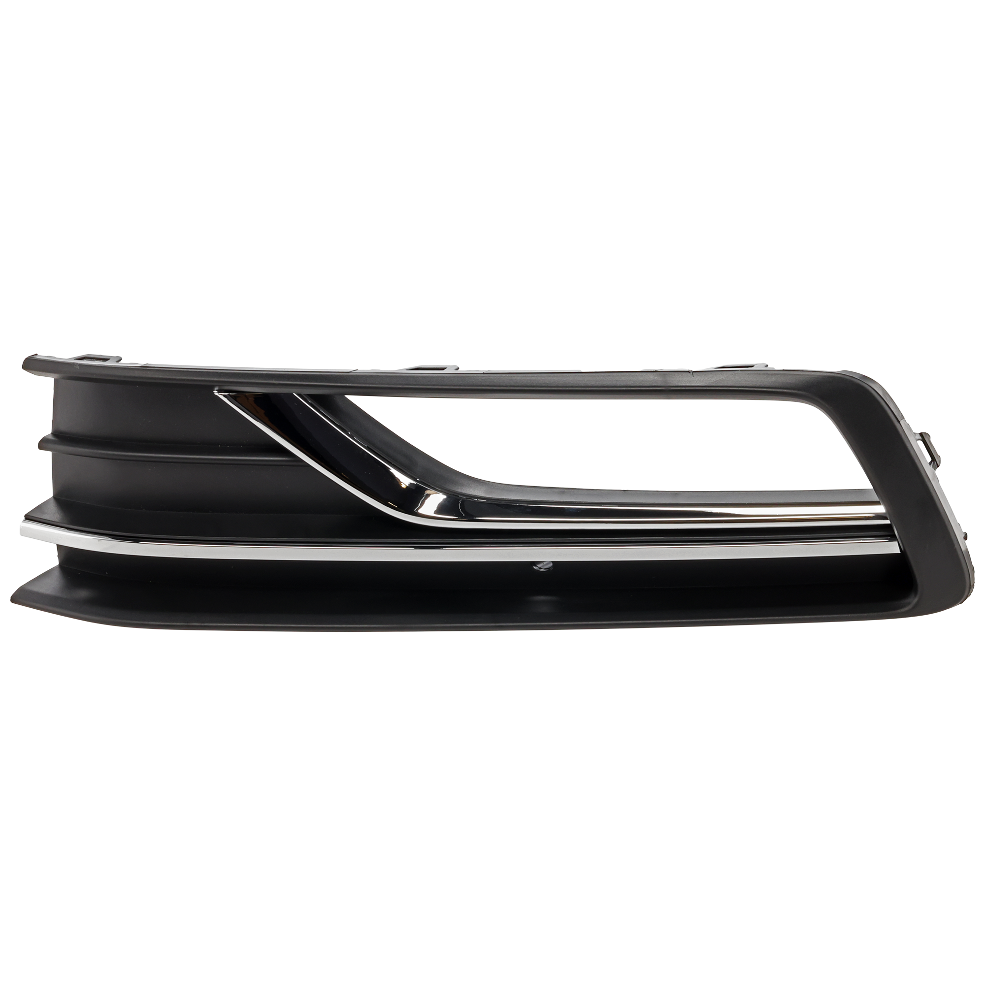 AM PASSAT 16-19 FRONT FOG LAMP MOLDING LH Textured Black Outer Grille w Block Heater 19 Wolfsburg Exc. GT R Line Models Canada USA Built Vehicle SKU RV10820004 Partslink VW1038146 OEM 561854661MRYP