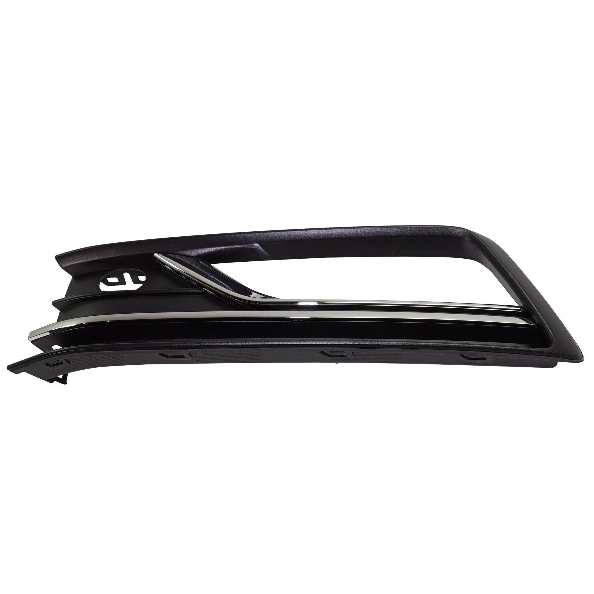 AM PASSAT 16-19 FRONT FOG LAMP MOLDING LH Textured Black Outer Grille w Block Heater 19 Wolfsburg Exc. GT R Line Models Canada Built Vehicle SKU RV10820020 Partslink VW1038154 OEM 561854661NRYP