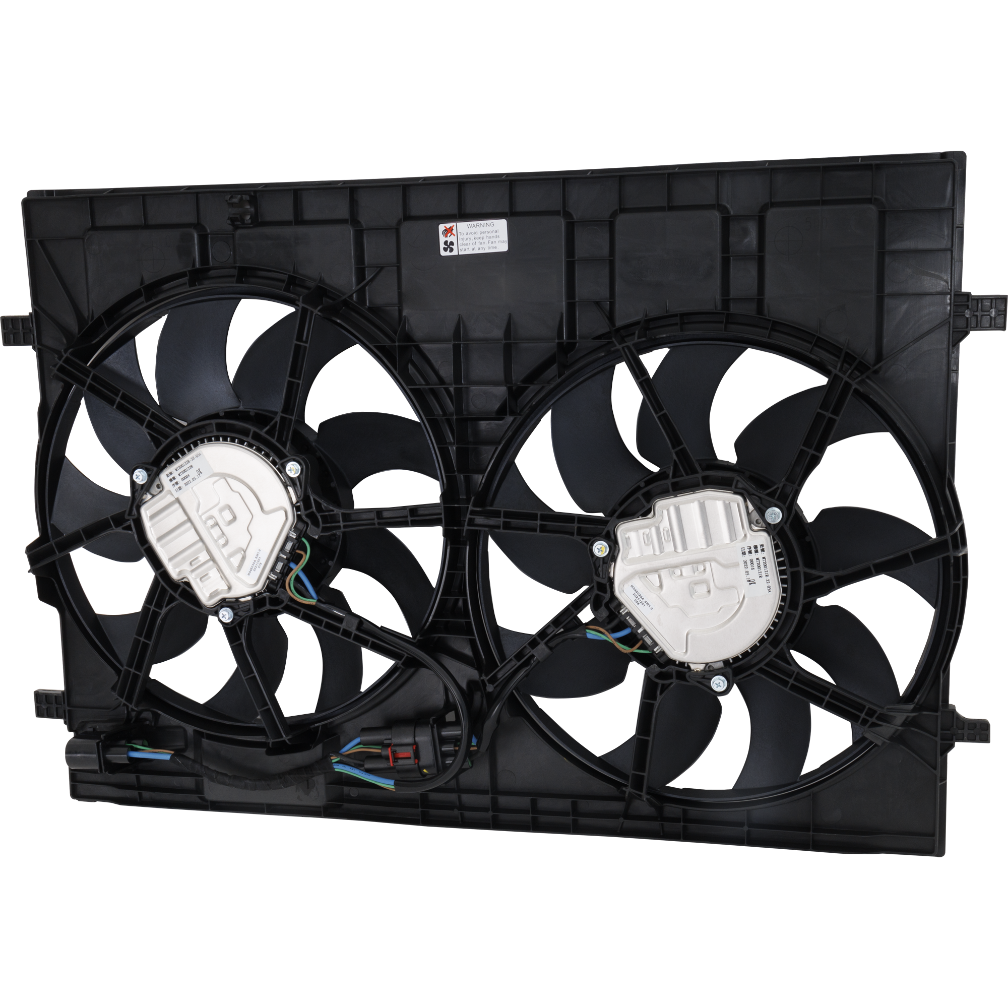 AM ATLAS 18-23 ATLAS CROSS SPORT 20-23 RADIATOR FAN ASSEMBLY w o Trailer Hitch SKU RV16090010 Partslink VW3115122 OEM 3QF121207 PFM 3QF959455C 3QF95