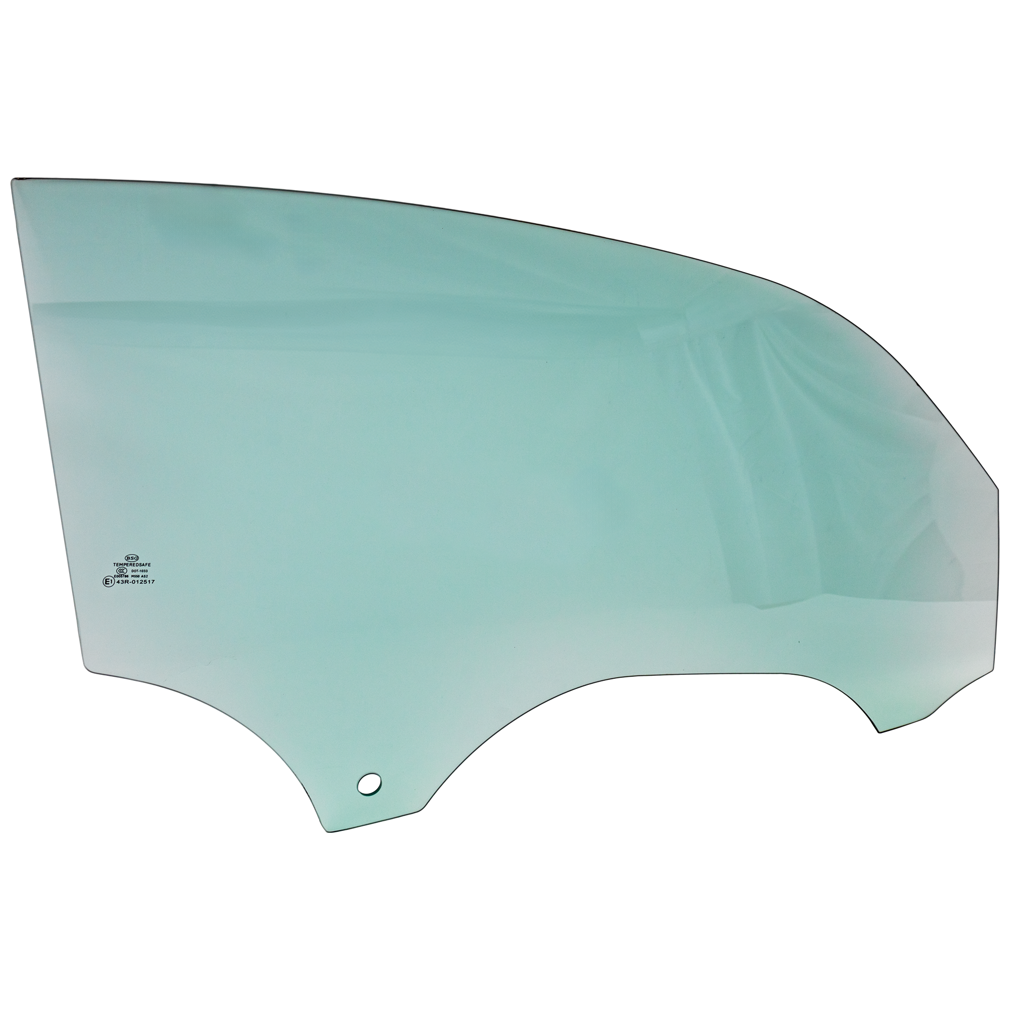 AM BEETLE 12-19 FRONT DOOR GLASS RH Green Tint w Solar SKU RV48010009 OEM 5C5845202