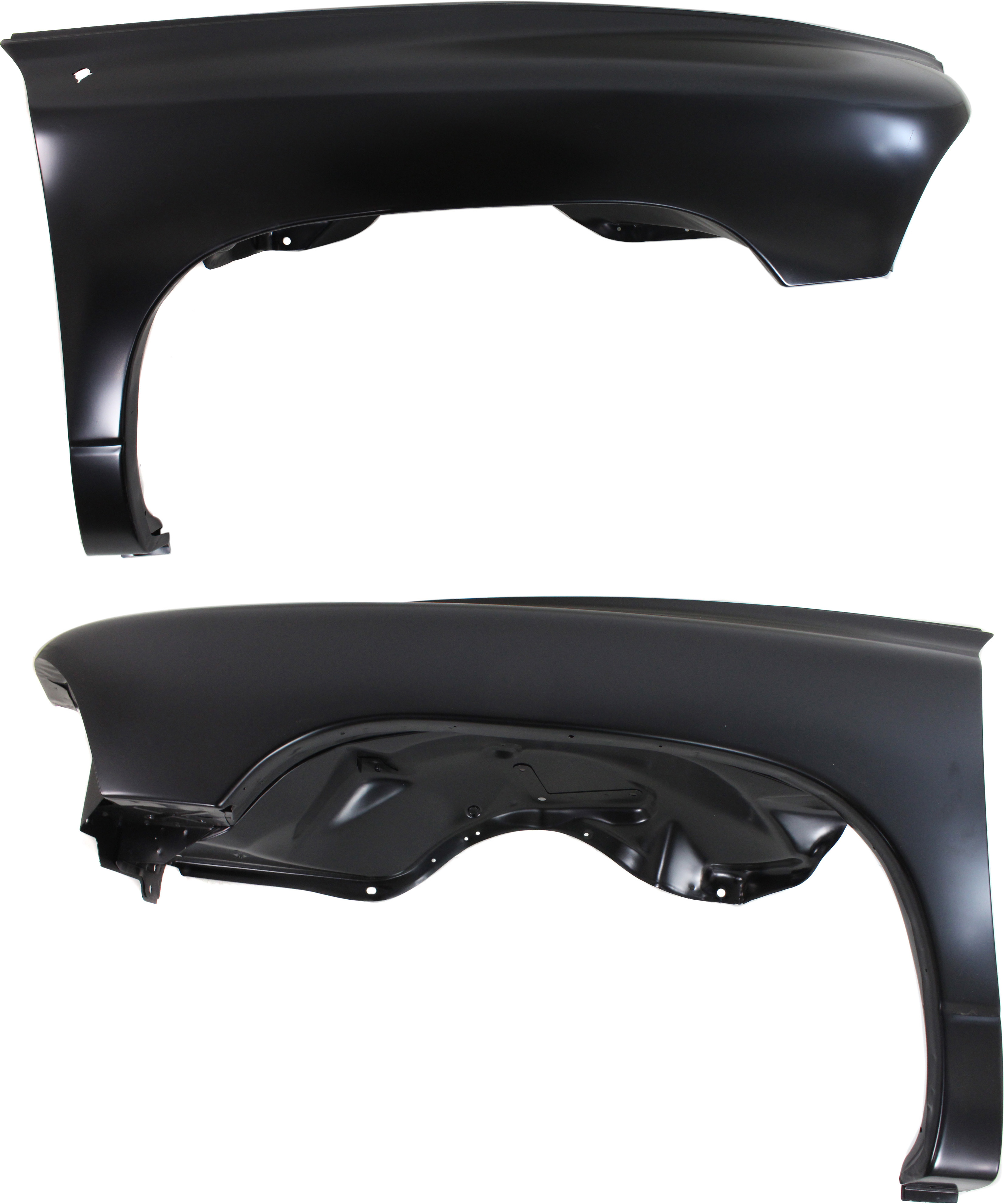 AM DAKOTA 97-04 DURANGO 98-03 FRONT FENDER RH AND LH Primed w Antenna Hole on RH w Nameplate Emblem Holes SKU SET 10011 Partslink CH1241212 CH1240212 OEM 55255030AF 55255031AF