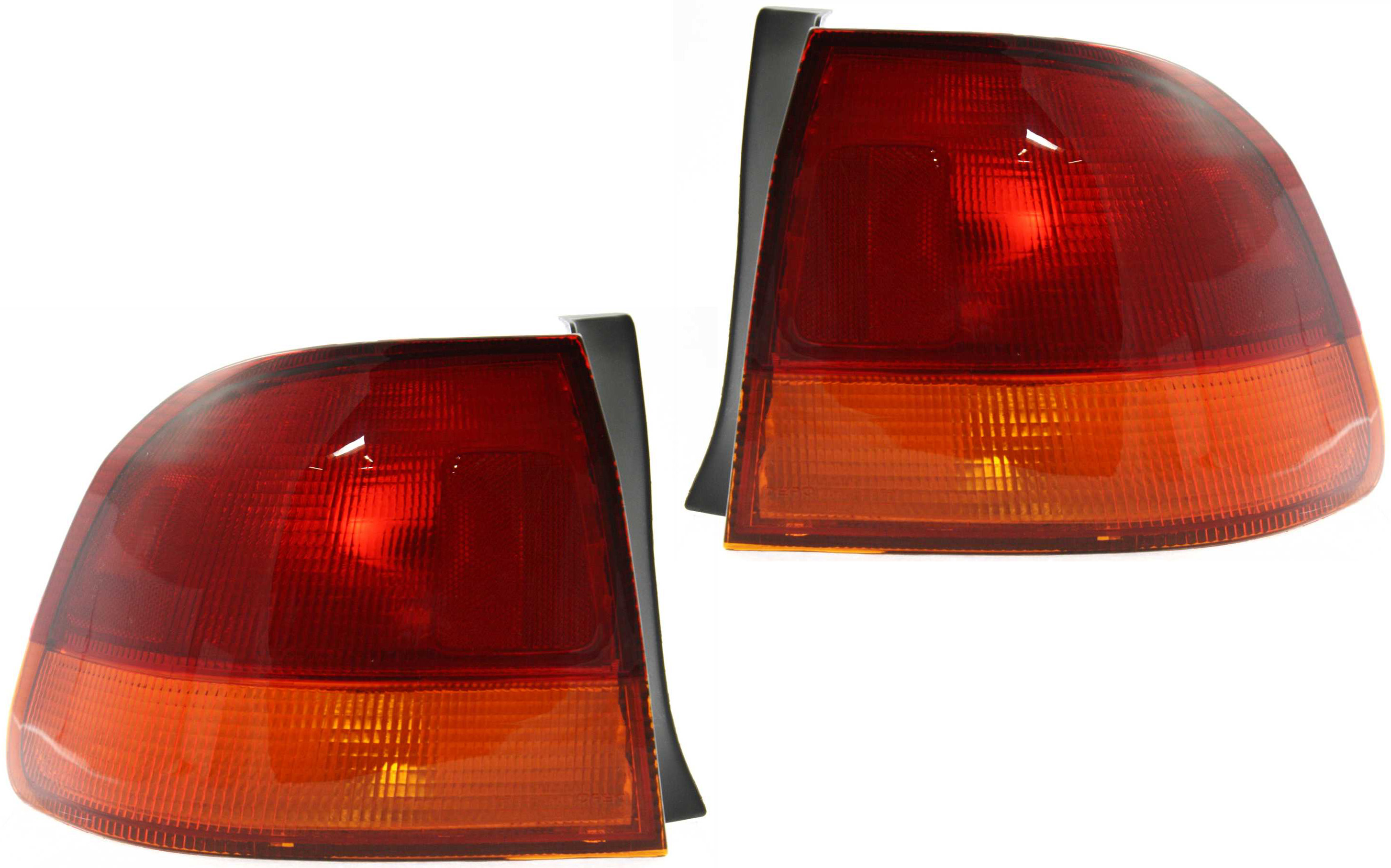AM CIVIC 96-98 TAIL LAMP RH AND LH Outer Lens and Housing Halogen Sedan SKU SET 11-3077-01 Partslink HO2801117 HO2800117 OEM 33501S04A02-33551S04A02