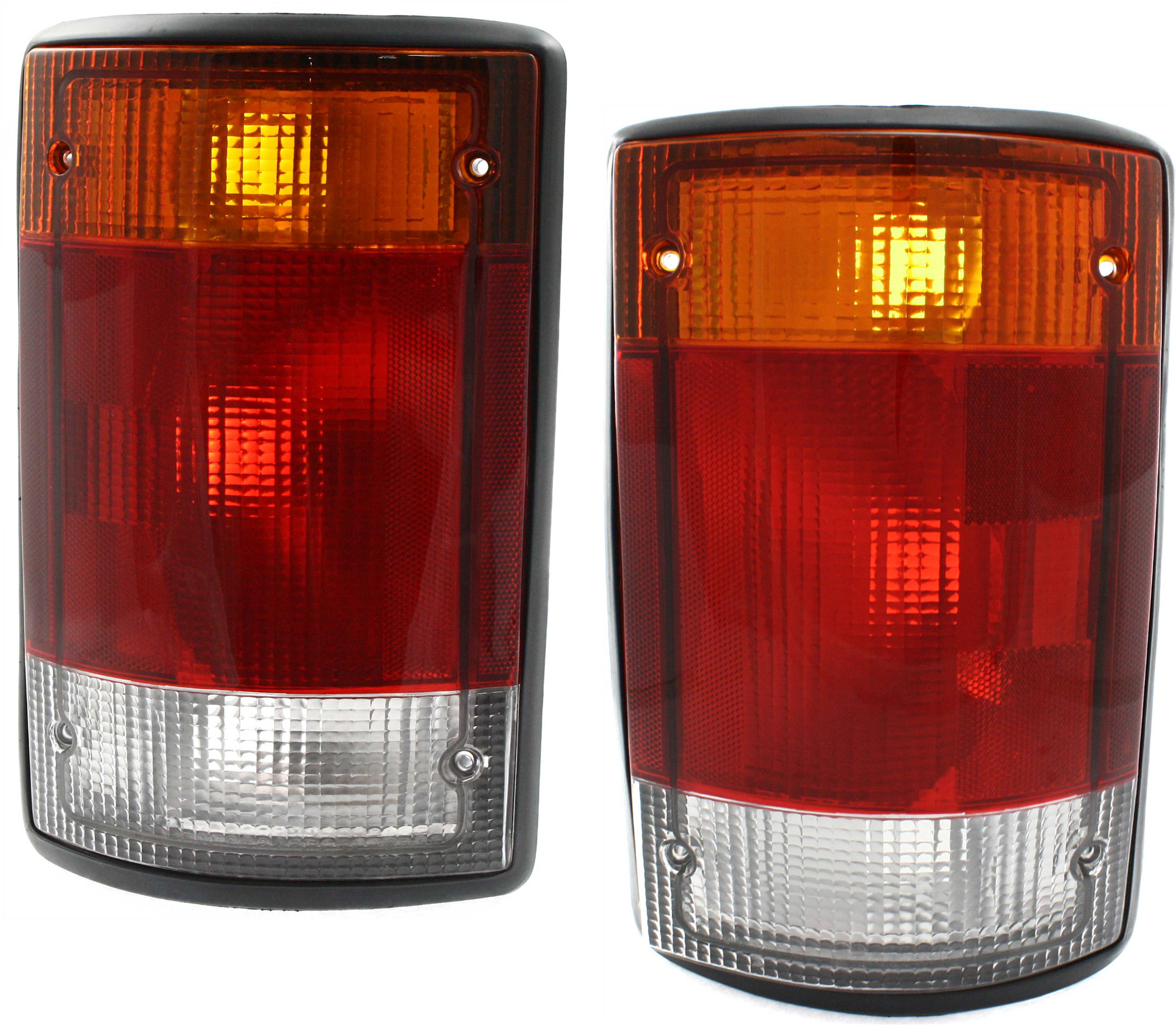 AM ECONOLINE VAN 92-94 TAIL LAMP RH AND LH Lens and Housing SKU SET 11-5007-91 Partslink FO2801115 FO2800115 OEM F2UZ13404A F2UZ13405A