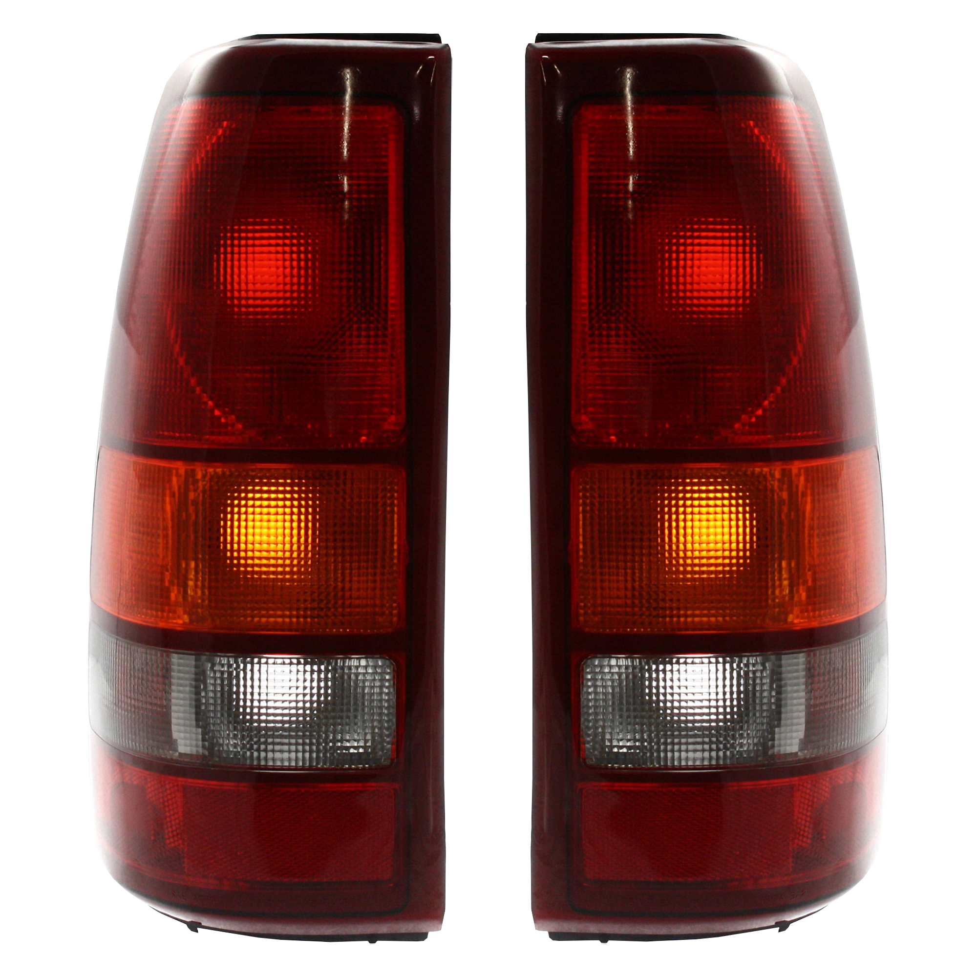 AM SILVERADO 1500-2500-99-02 SIERRA 1500-2500-99-03 TAIL LAMP RH AND LH Assembly Halogen Fleetside SKU SET 11-5185-01 Partslink GM2800186 GM2801186 OEM 19169017-19169018