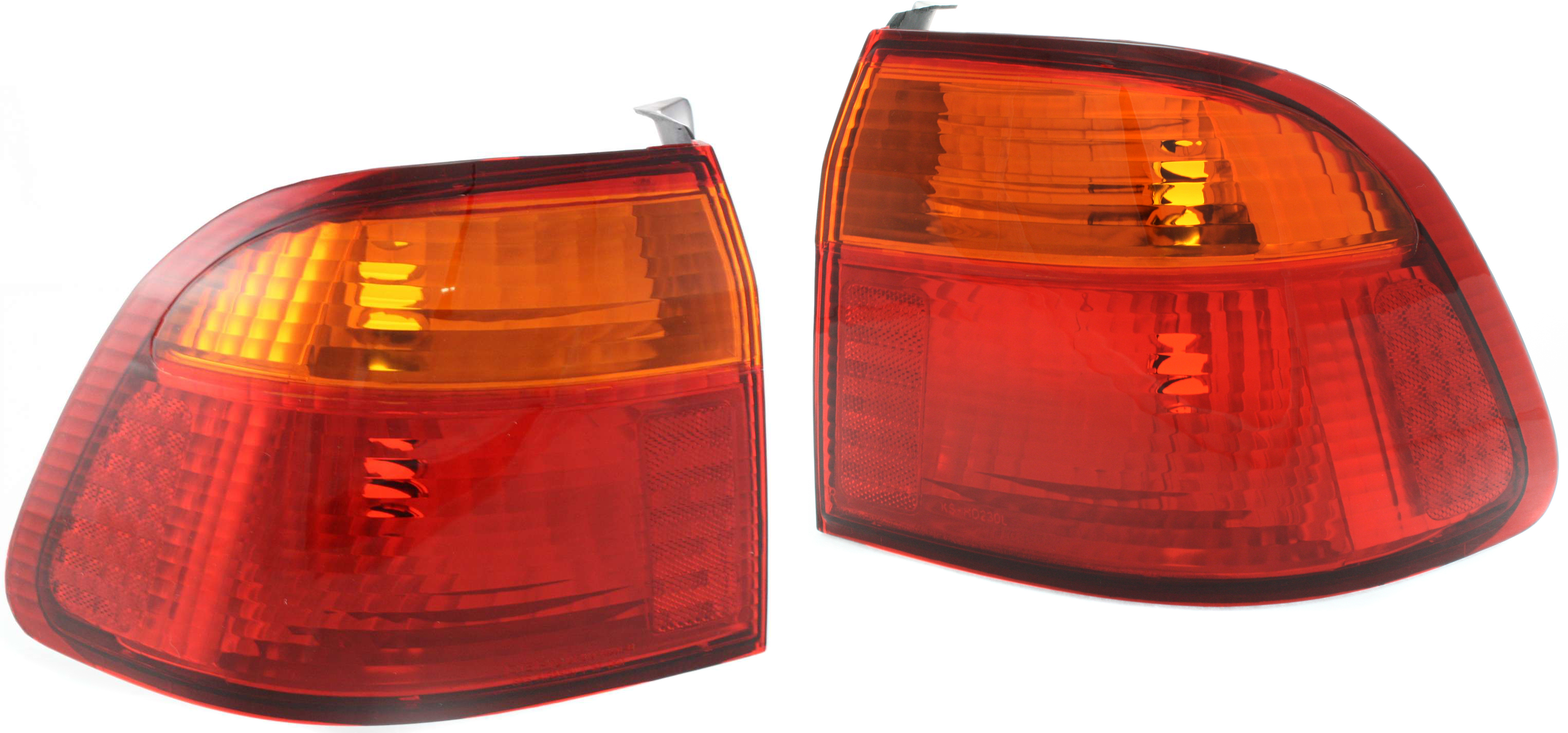 AM CIVIC 99-00 TAIL LAMP RH AND LH Outer Lens and Housing Sedan SKU SET 11-5277-01 Partslink HO2819111 HO2818111 OEM 33501S04A51-33551S04A51