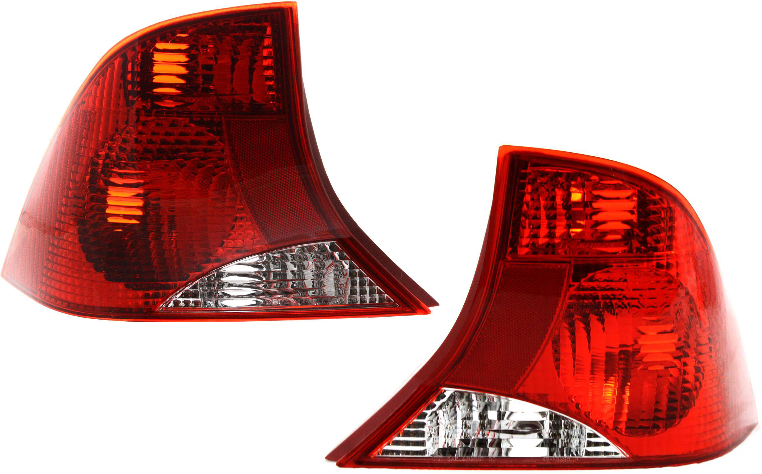 AM FOCUS 00-04 TAIL LAMP RH AND LH Lens and Housing 3 Bulb SKU SET 11-5375-01 Partslink FO2801153 FO2800153 OEM 2S4Z13404AA 2S4Z13405AA