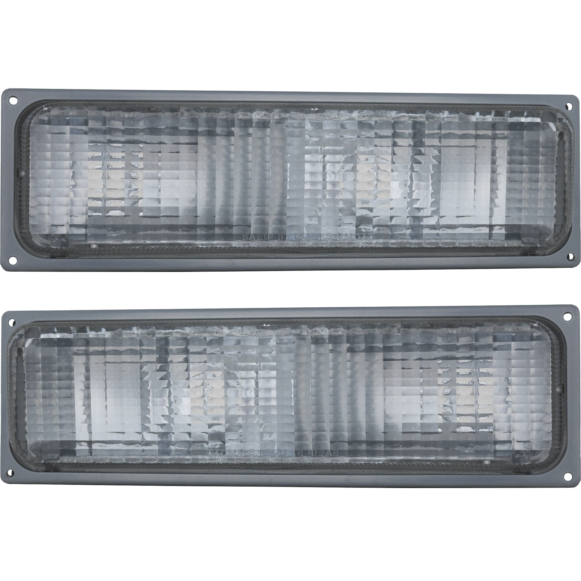 AM C3500HD 91-93 SIGNAL LAMP RH AND LH Lens and Housing w Composite Head Lamps SKU SET 12-1411-01 Partslink GM2521108 GM2520108 OEM 5975424-5975423