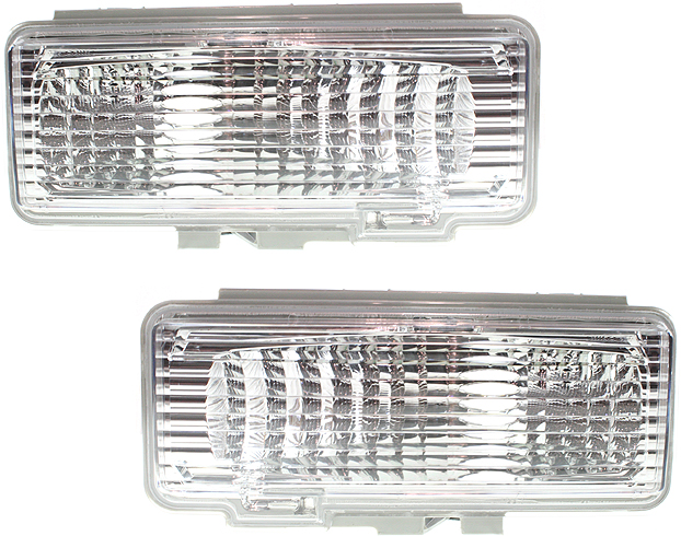 AM S10 PICKUP 94-97 SIGNAL LAMP SET of 2 RH and LH Lens and Housing SKU SET 12-1515-01 Partslink GM2521126 GM2520126 OEM 5977836-5977835