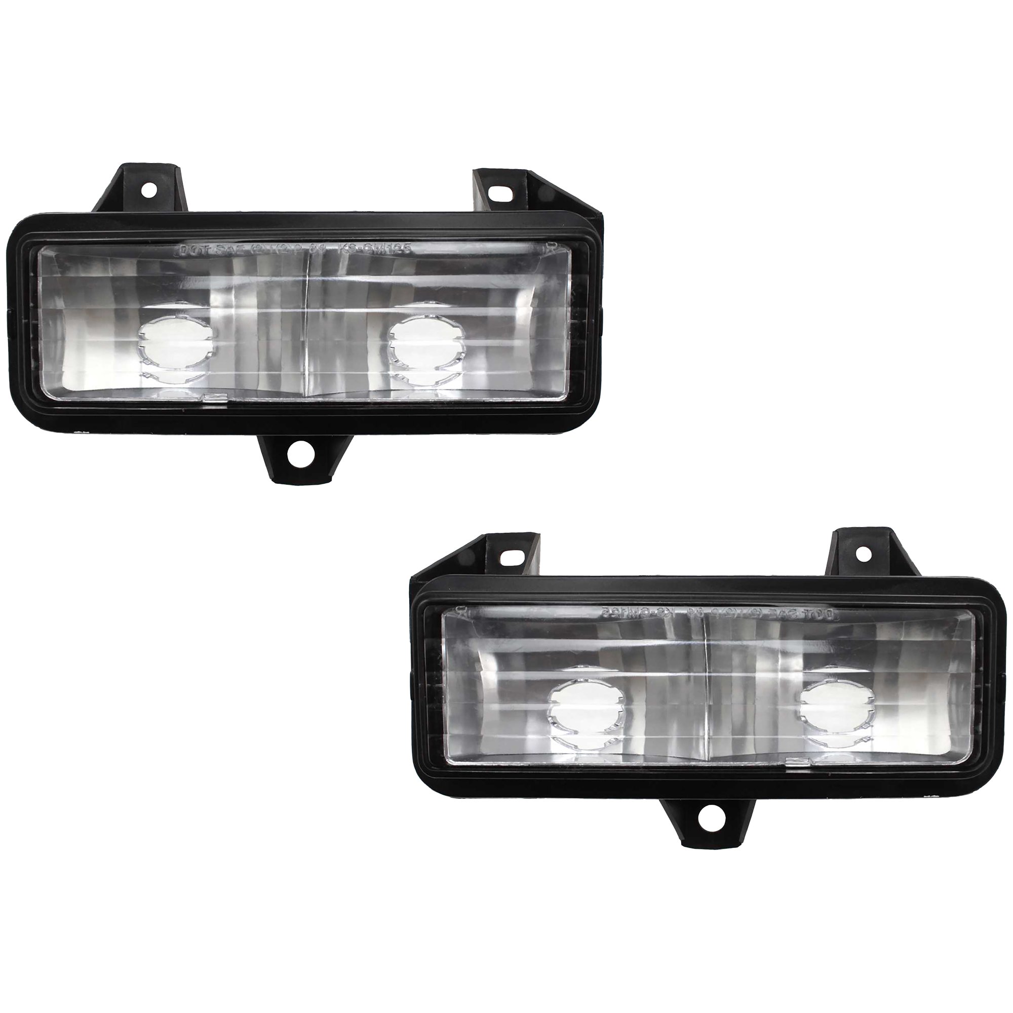 AM SUBURBAN 89-91 G SERIES VAN 92-96 PARK LAMP RH AND LH Lens and Housing Single Head Lamps SKU SET 12-1557-01 Partslink GM2521129 GM2520129 OEM 16510854-16510853