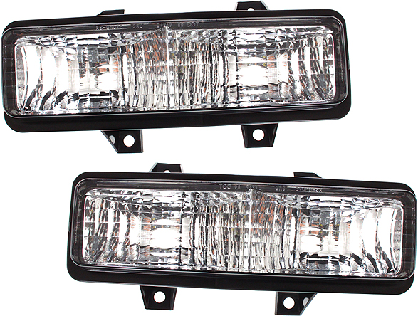 AM SUBURBAN 89-91 VAN FULL SIZE 92-96 PARK LAMP RH AND LH Lens and Housing Below Dual Head SKU SET 12-1559-01 Partslink GM2521130 GM2520130 OEM 5975228-5975227