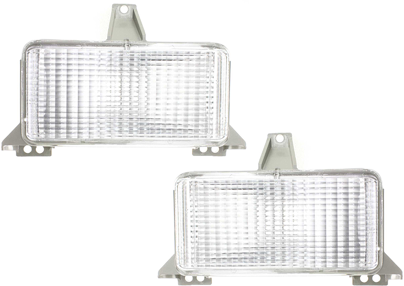 AM SUBURBAN 83-88 PARK LAMP RH AND LH Lens and Housing w Single Head Lamps SKU SET 12-1561-01 Partslink GM2520122 OEM 915908