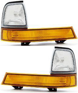 AM RANGER 98-00 CORNER LAMP RH and LH Set of 2 Lens and Housing Park Signal Side Marker Lamp SKU SET 12-5055-01 Partslink FO2520144 FO2521144 OEM F87Z13200BA XL5Z13200AA F87Z13