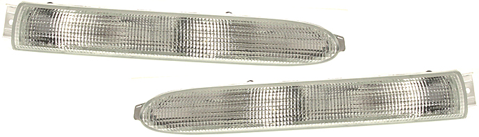 AM CARAVAN 96-00 PARK LAMP RH AND LH Lens and Housing w Quad Lamps SKU SET 12-5063-01 Partslink CH2521130 CH2520130 OEM 5003366AA 5003367AA
