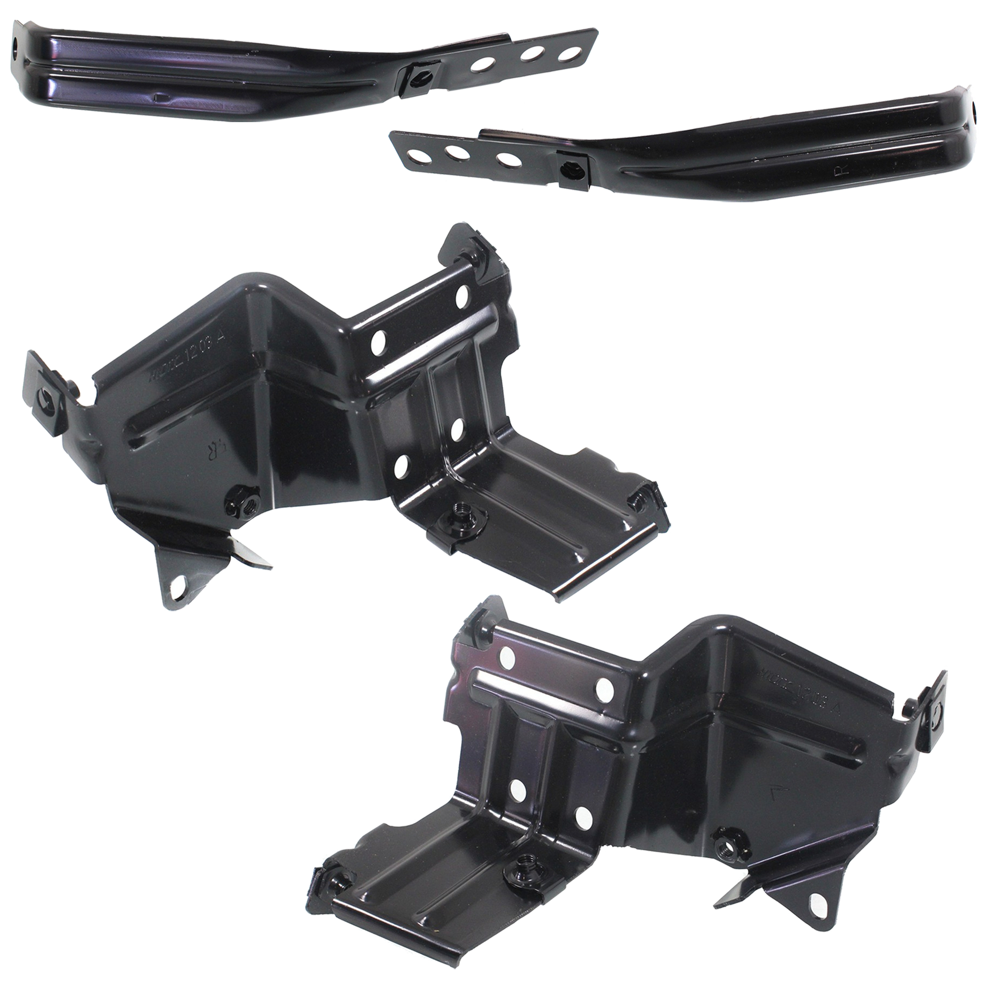 AM SIERRA 2500-3500 HD 11-14 FRONT BUMPER BRACKET RH AND LH Outer and Inner SKU SET 121100726220-4 Partslink GM1062103 GM1062104 GM1063103 GM1063104 OEM 25832375-25832376-25993619-259