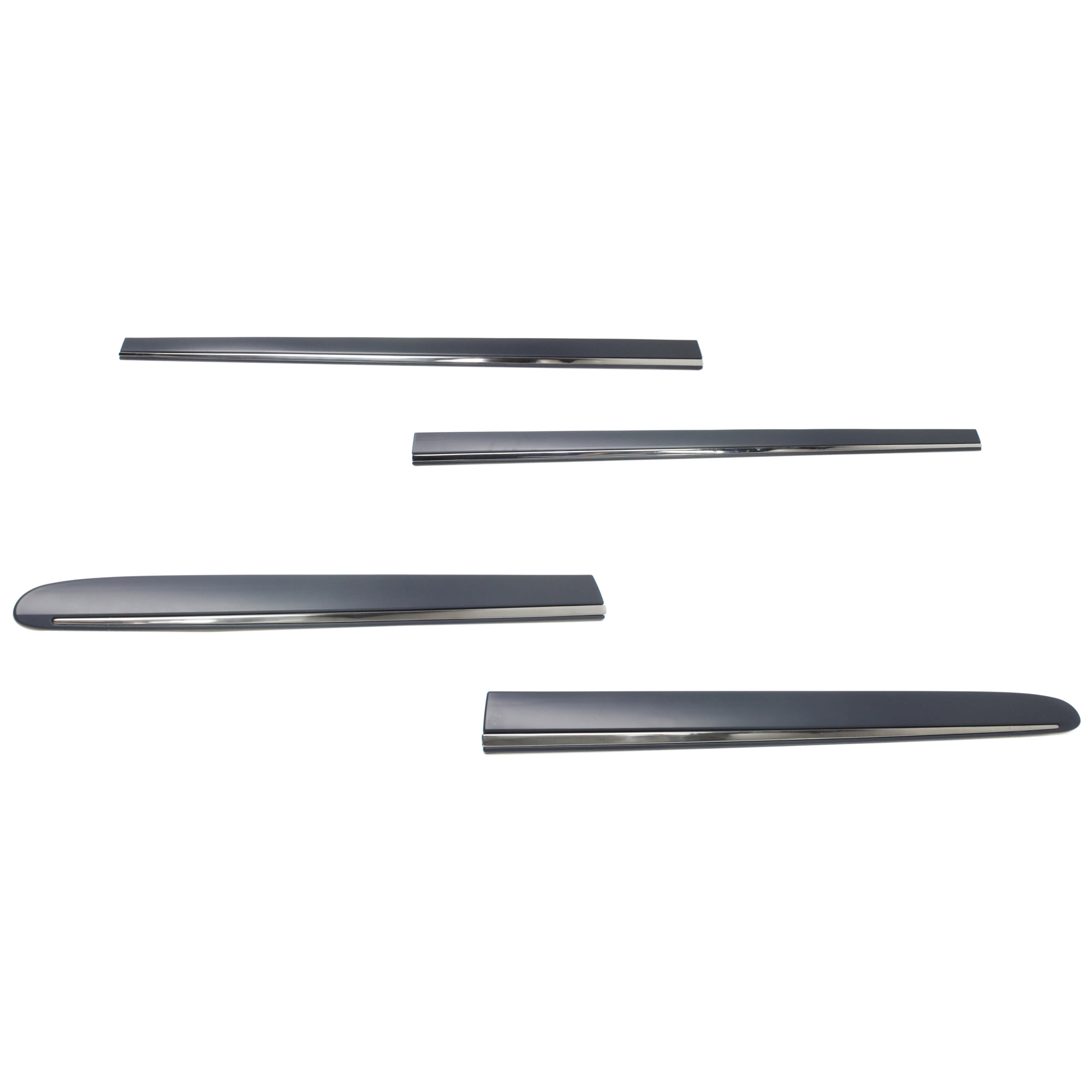 AM E320-03-05 E55 AMG 04-06 FRONT AND REAR DOOR MOLDING AND BELTLINES RH AND LH SKU SET 123673798165-4 Partslink MB1304122 MB1305122 MB1504125 MB1505125 OEM 2116901362-2116901462-21169019