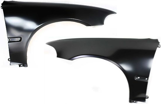 AM CIVIC 92-95 FRONT FENDER RH AND LH Primed Sedan w Molding Holes SKU SET 1361 Partslink HO1240124 HO1241124 OEM 60211SR4507ZZ 60261SR4507ZZ