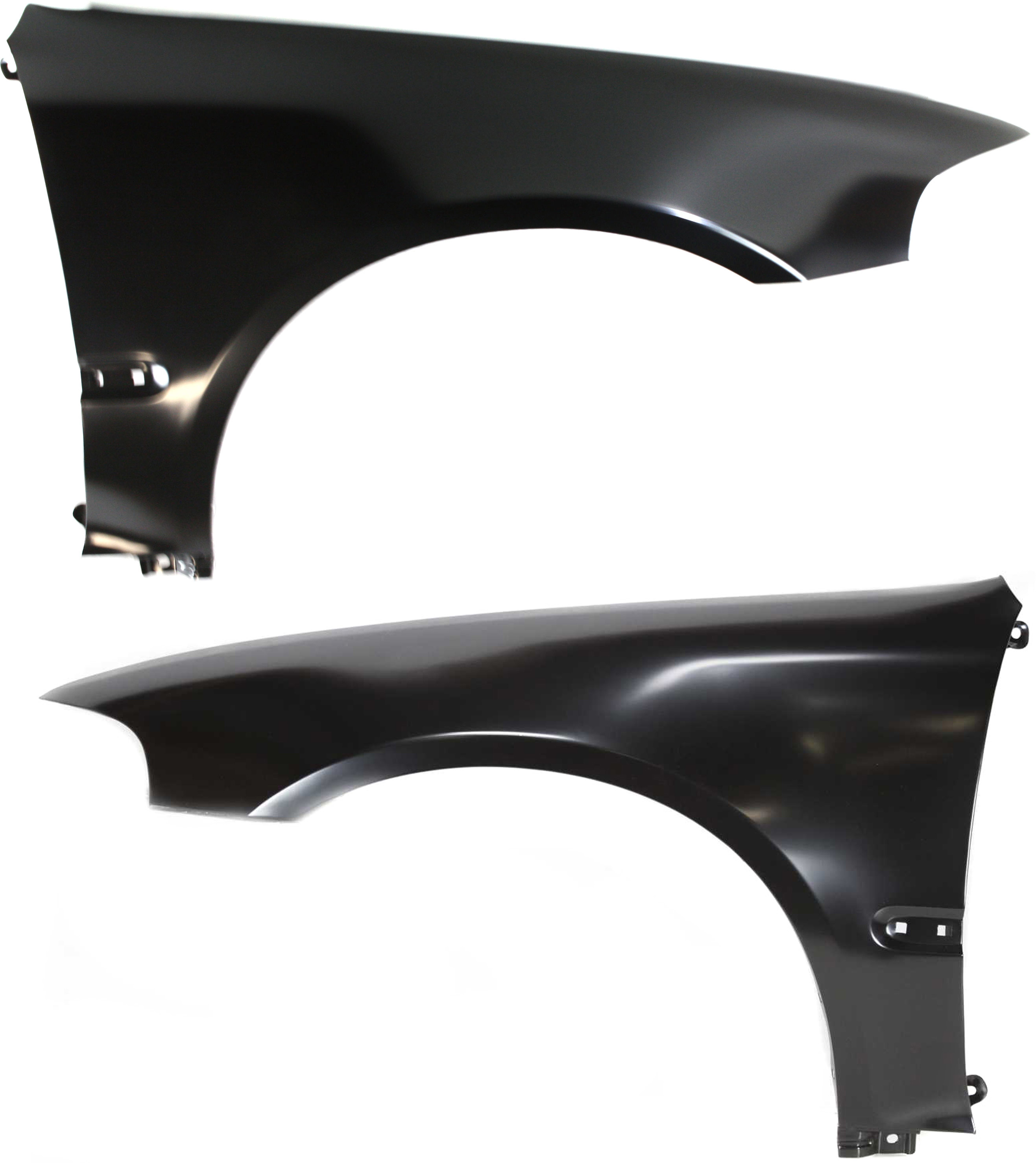 AM CIVIC 92-95 FRONT FENDER RH AND LH Primed Coupe Hatchback w Molding Holes SKU SET 1363 Partslink HO1241123 HO1240123 OEM 60211SR3506ZZ 60261SR3506ZZ