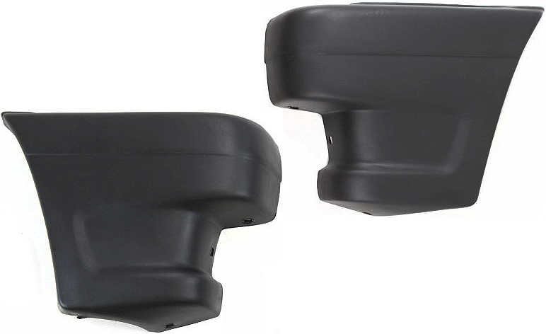 AM MAZDA PICKUP 86-89 FRONT BUMPER END SET of 2 RH and LH Primed w o Molding Holes 2WD SKU SET 1697 Partslink MA1005112 MA1004104 OEM UB3950040A UB3950050A