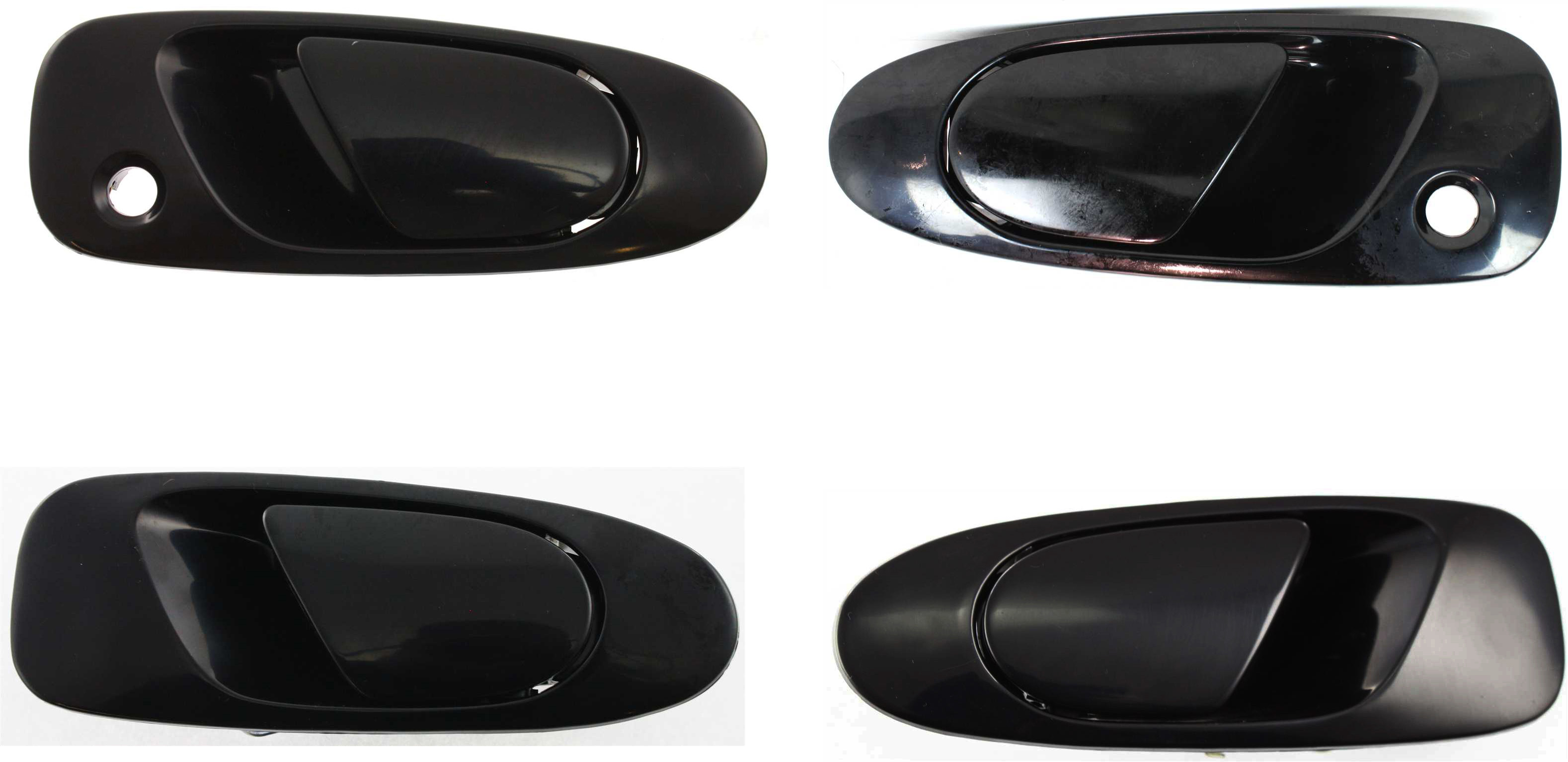 AM CIVIC 92-95 FRONT AND REAR EXTERIOR DOOR HANDLE RH AND LH Textured Black Front RH AND LH w Key Hole Rear RH AND LH w o Key Hole SKU SET 17113-4 Partslink HO1311122 HO1310122 HO1521102 HO1520102 OEM 72140SR3J02ZD 72180SR3J02ZD 72