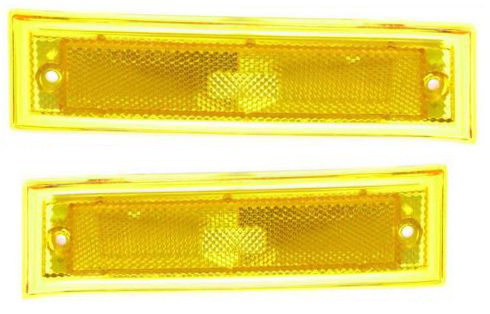 AM SUBURBAN 81-91 FRONT SIDE MARKER LAMP RH AND LH Lens and Housing w o Chrome Trim SKU SET 18-1200-01 Partslink GM2551106 GM2550112 OEM 915450-915449