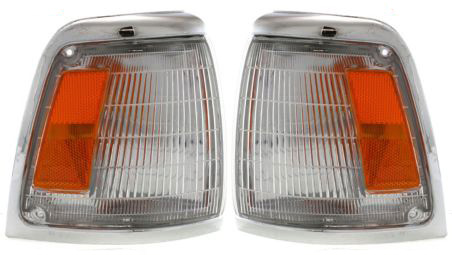 AM TOYOTA PICKUP 92-95 CORNER LAMP RH and LH Set of 2 Assembly SKU SET 18-1990-36 Partslink TO2520127 TO2521129 OEM 8161035100-8162035100