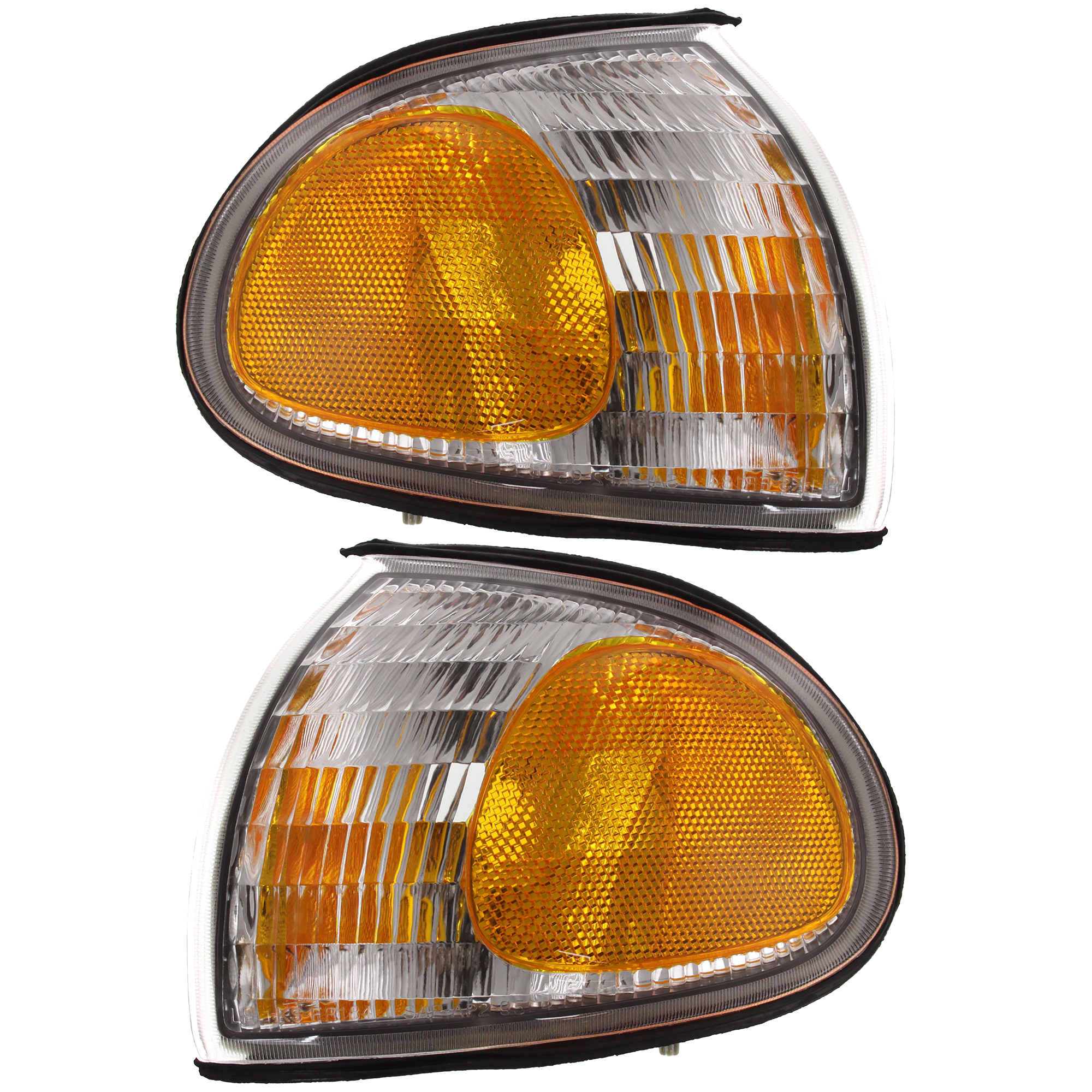 AM WINDSTAR 95-97 CORNER LAMP RH and LH Set of 2 Lens and Housing SKU SET 18-3069-01 Partslink FO2550112 FO2551112 OEM F58Z15A201A F58Z15A201B