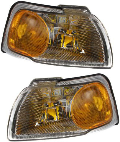 AM THUNDERBIRD 96-97 CORNER LAMP RH and LH Lens and Housing SKU SET 18-3187-01 Partslink FO2520131 FO2521131 OEM F6SZ13200A F6SZ13201A