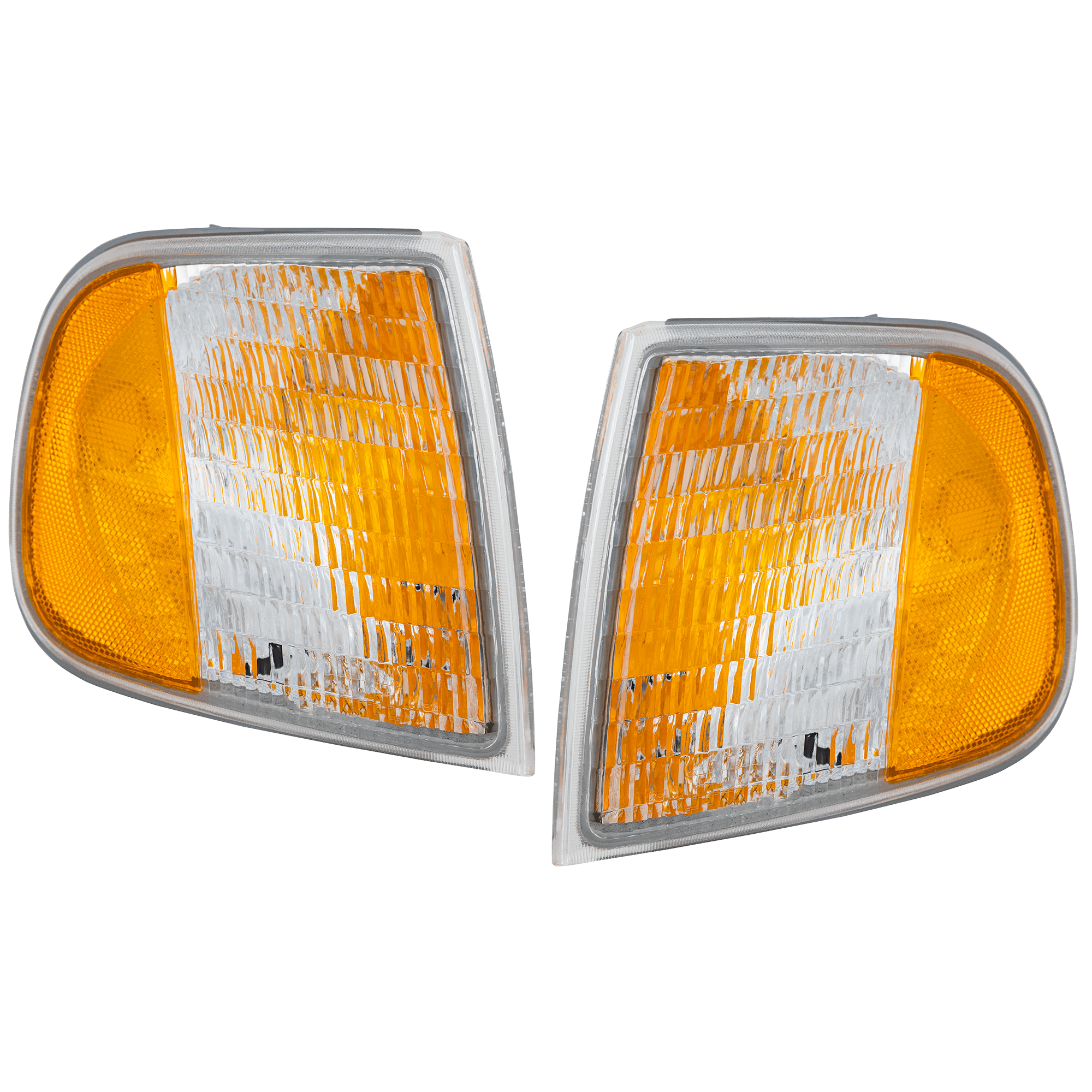 AM F SERIES 97-03 CORNER LAMP RH and LH Included Lens and Housing SKU SET 18-3371-61 Partslink FO2550118 FO2551118 OEM F75Z13200AC F75Z13201AC