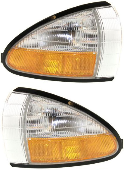 AM BONNEVILLE 92-95 CORNER LAMP RH and LH Set of 2 Lens and Housing SKU SET 18-3405-01 Partslink GM2551149 GM2550149 OEM 59759300000000