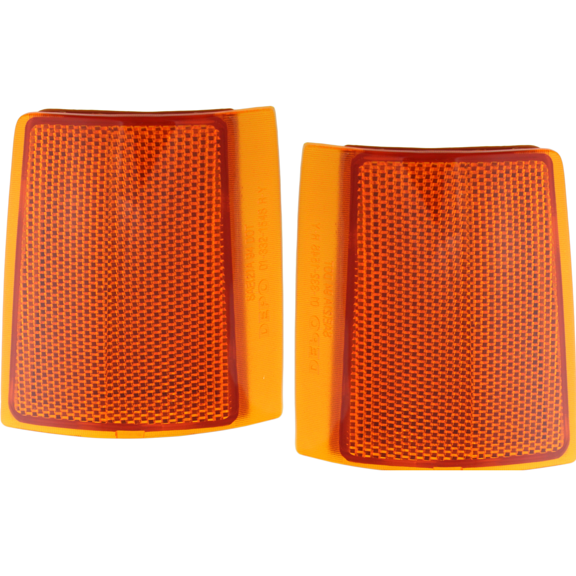 AM C K FULL SIZE P U 94-00 SIDE REFLECTOR RH and LH Front Upper For Composite Dual Headlamp SKU SET 18-5033-01 Partslink GM2551148 GM2550148 OEM 5977464-5977463