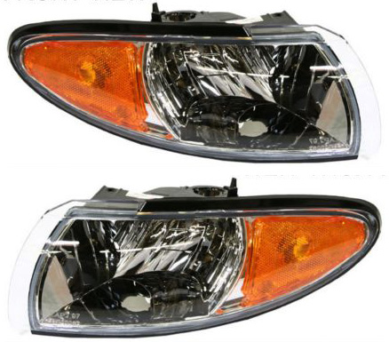 AM GRAND PRIX 97-3 CORNER LAMP RH and LH Set of 2 Lens and Housing SKU SET 18-5035-01 Partslink GM2520153 GM2521153 OEM 16521833-16521834