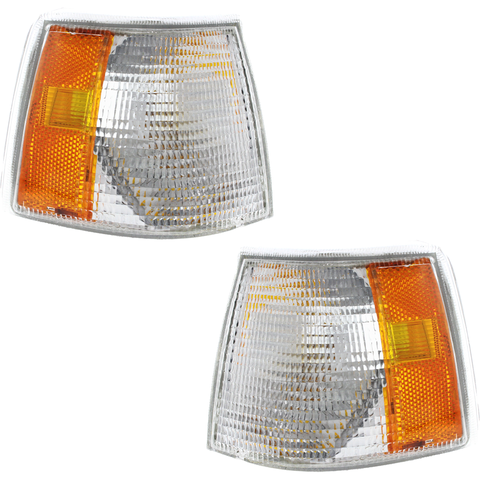 AM VOLVO 85-93-97 Set of 2 Lens and Housing SKU SET 18-5183-01 Partslink VO2550101 VO2551101 OEM 68177690-68177740