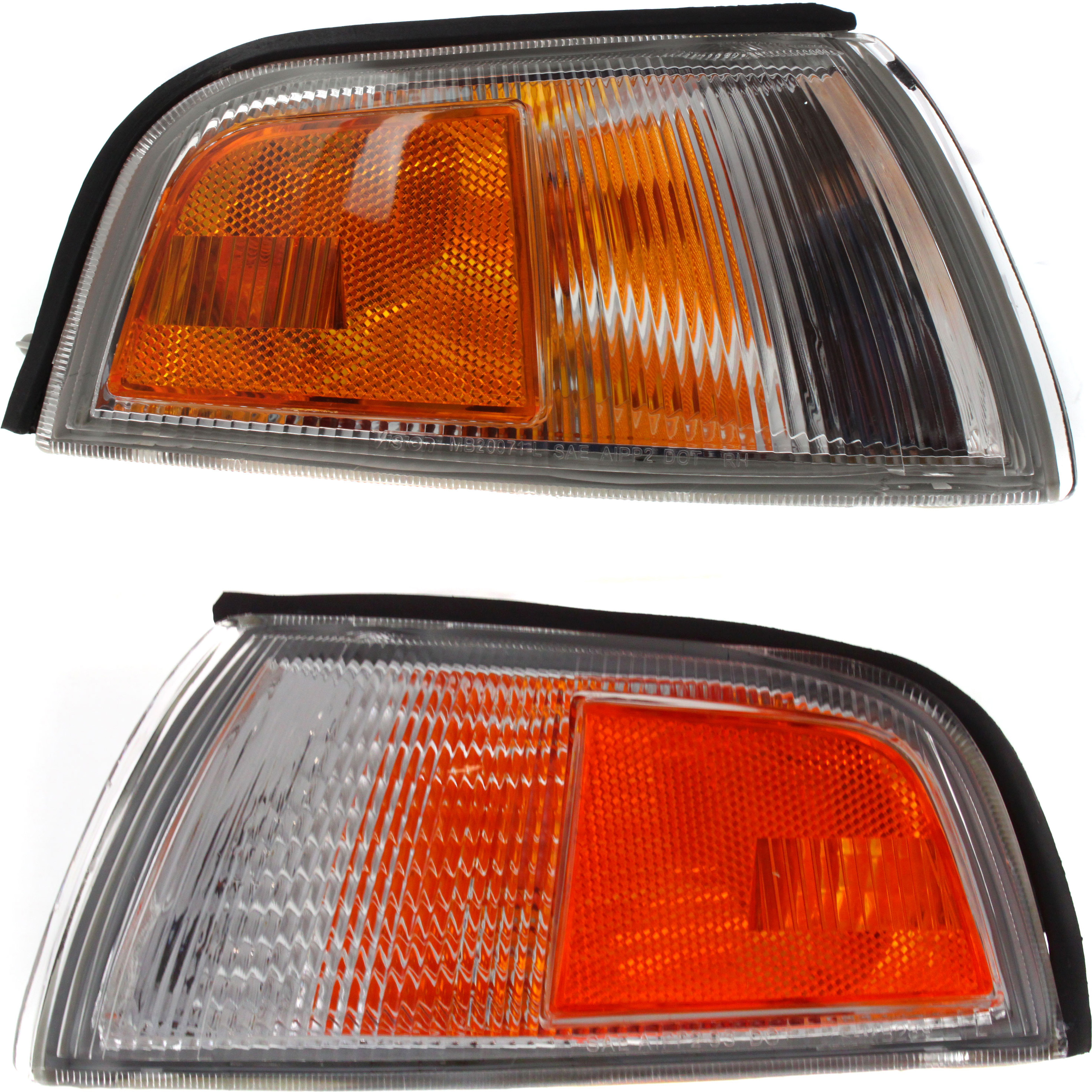 AM MIRAGE 97-1 CORNER LAMP RH and LH Set of 2 Assembly SKU SET 18-5501-00 Partslink MI2520107 MI2521107 OEM MR296305 MR296306