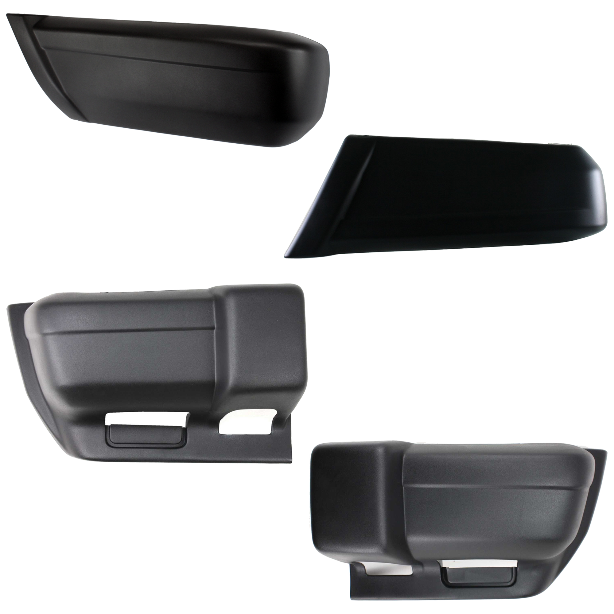 AM CHEROKEE 97-01 FRONT AND REAR BUMPER END RH AND LH Set of 4 Textured SKU SET 19016-4 Partslink CH1004126 CH1005126 CH1104139 CH1105139 OEM 5DY10DX9-5DY11DX9-5DY40DX9-5DY