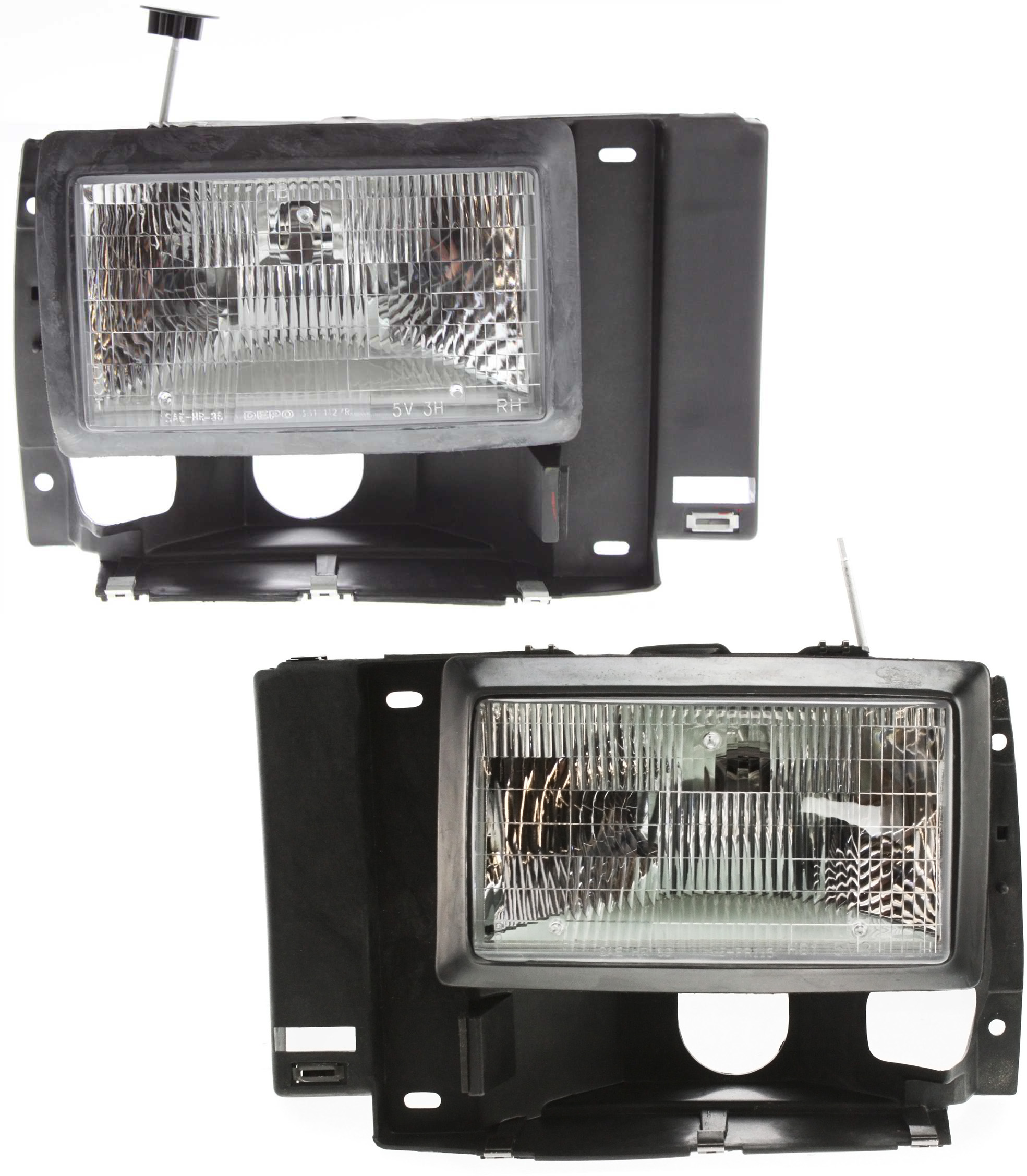 AM BRONCO II 89-90 EXPLORER 91-94 HEAD LAMP RH AND LH Assembly Halogen SKU SET 20-1670-00 Partslink FO2502107 FO2503107 OEM F1TZ13008D F1TZ13008C