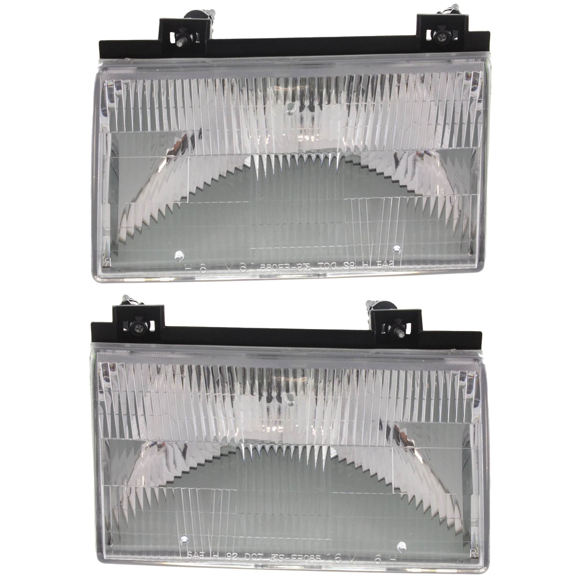 AM TEMPO 92-94 HEAD LAMP RH AND LH Assembly Halogen SKU SET 20-1676-88 Partslink FO2502108 FO2503108 OEM F23Z13008B F23Z13008A