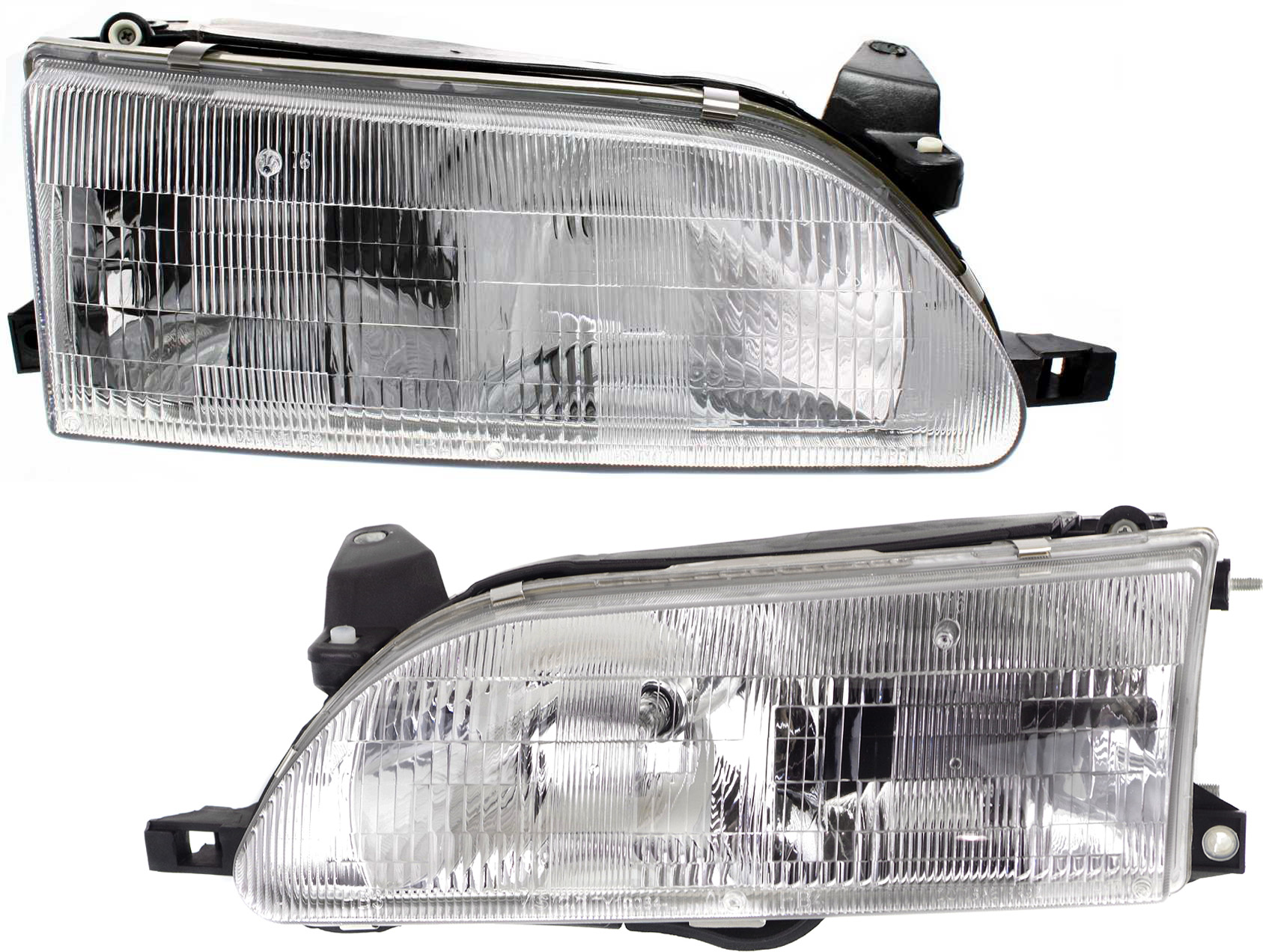 AM COROLLA 93-97 HEAD LAMP RH AND LH Assembly Halogen SKU SET 20-1744-00 Partslink TO2503107 TO2502107 OEM 811101E221-811501A491