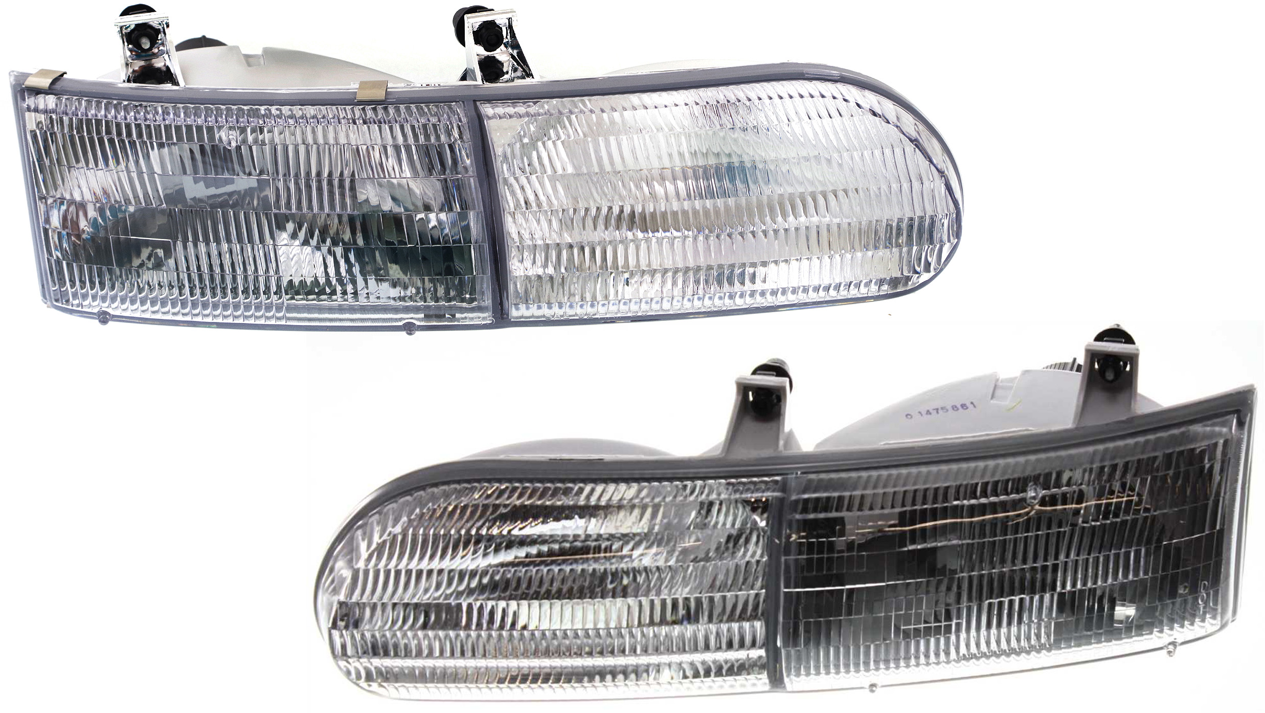 AM TAURUS 92-95 HEAD LAMP RH AND LH Assembly Halogen Exc. SHO Model SKU SET 20-1832-00 Partslink FO2502117 FO2503111 OEM F2DZ13008B F2DZ13008A