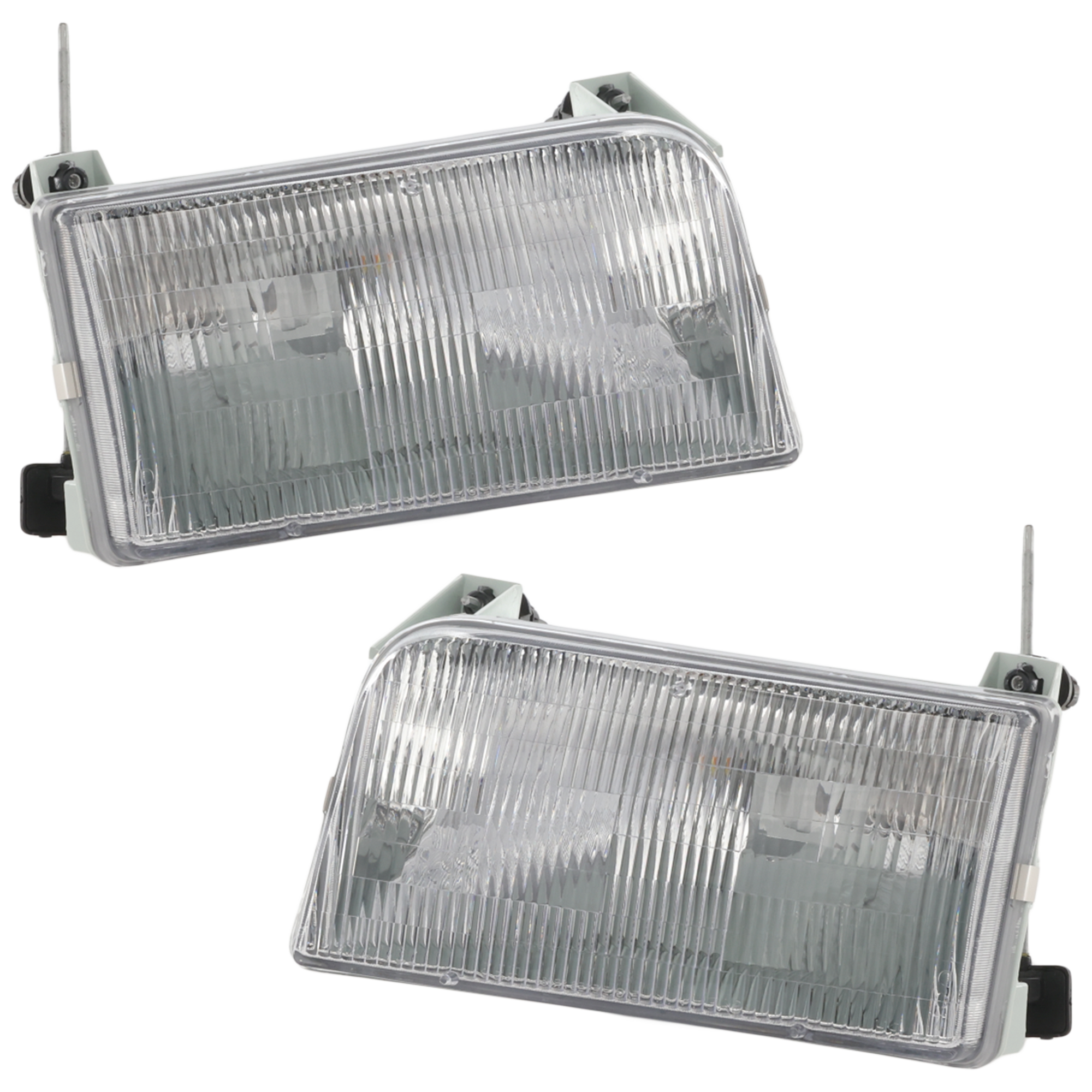 AM F SERIES 92-97 HEAD LAMP RH AND LH Assembly Halogen SKU SET 20-1934-00 Partslink FO2503114 FO2502118 OEM F2TZ13008A F2TZ13008B