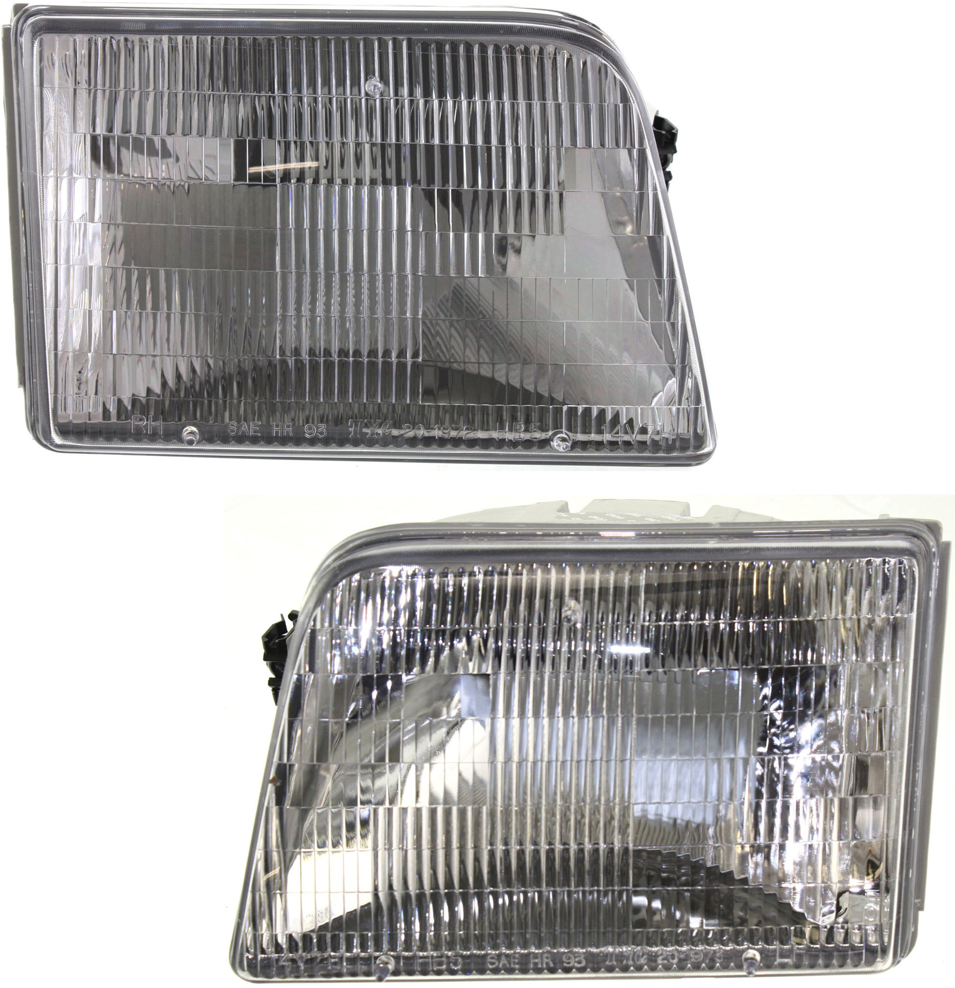 AM RANGER 93-97 HEAD LAMP RH AND LH Assembly Halogen SKU SET 20-1972-00 Partslink FO2503115 FO2502119 OEM F37Z13008A F37Z13008B